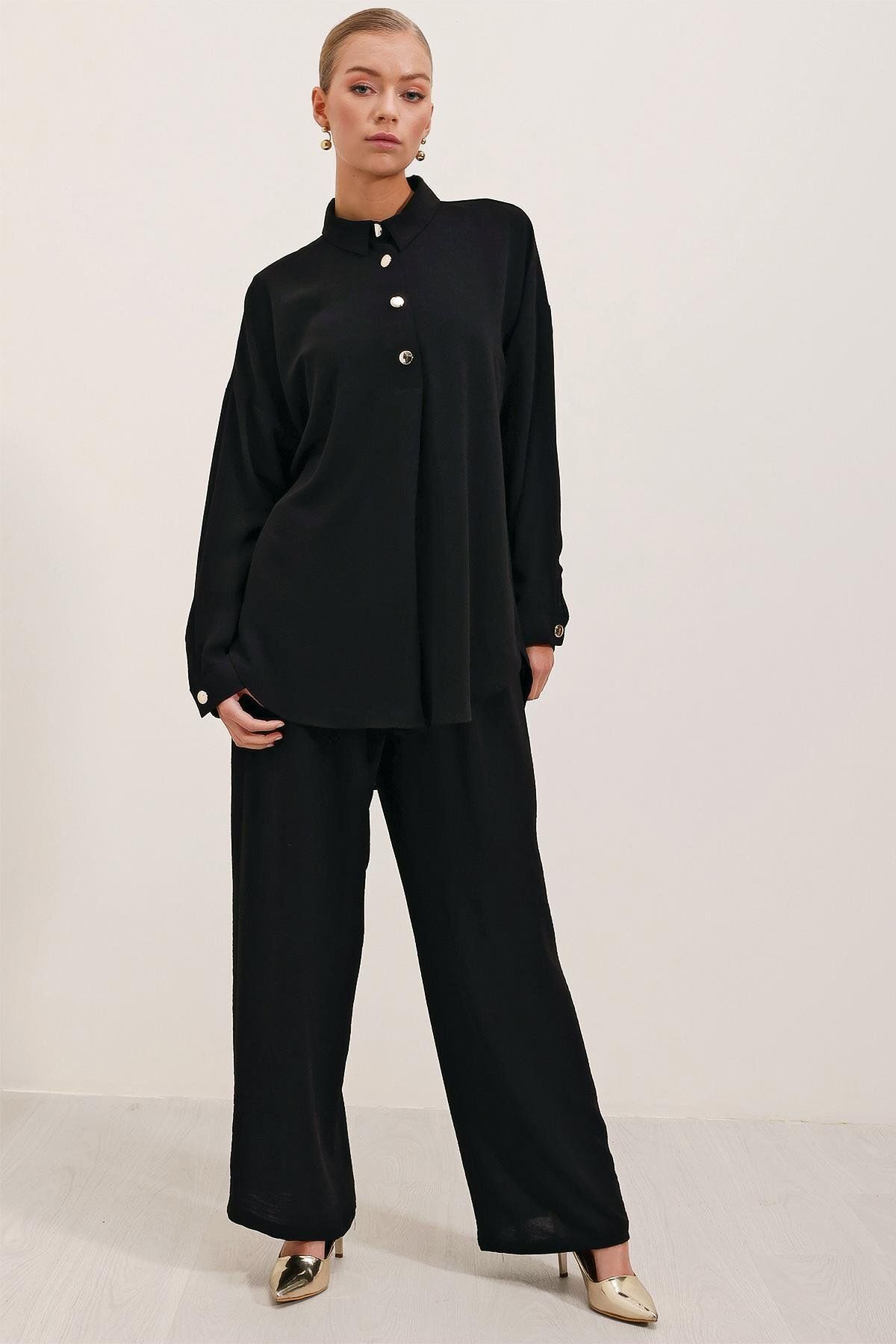 MODAMAİSA Oversize Alt-Üst Takım - Siyah