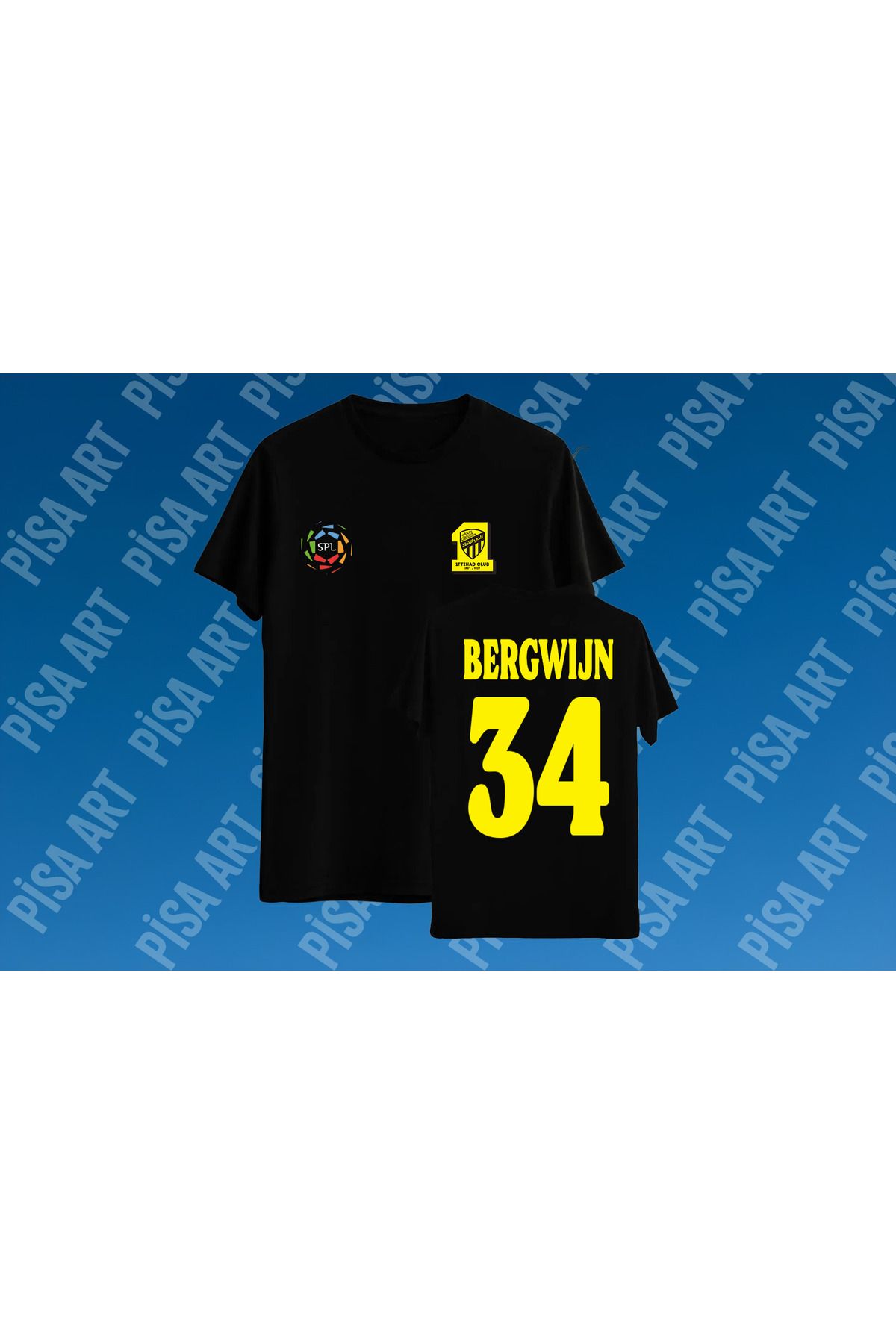Pisa Art AL İTTİHAD X STEVEN BERGWIJN ÖZEL TASARIM UNISEX T-SHIRT