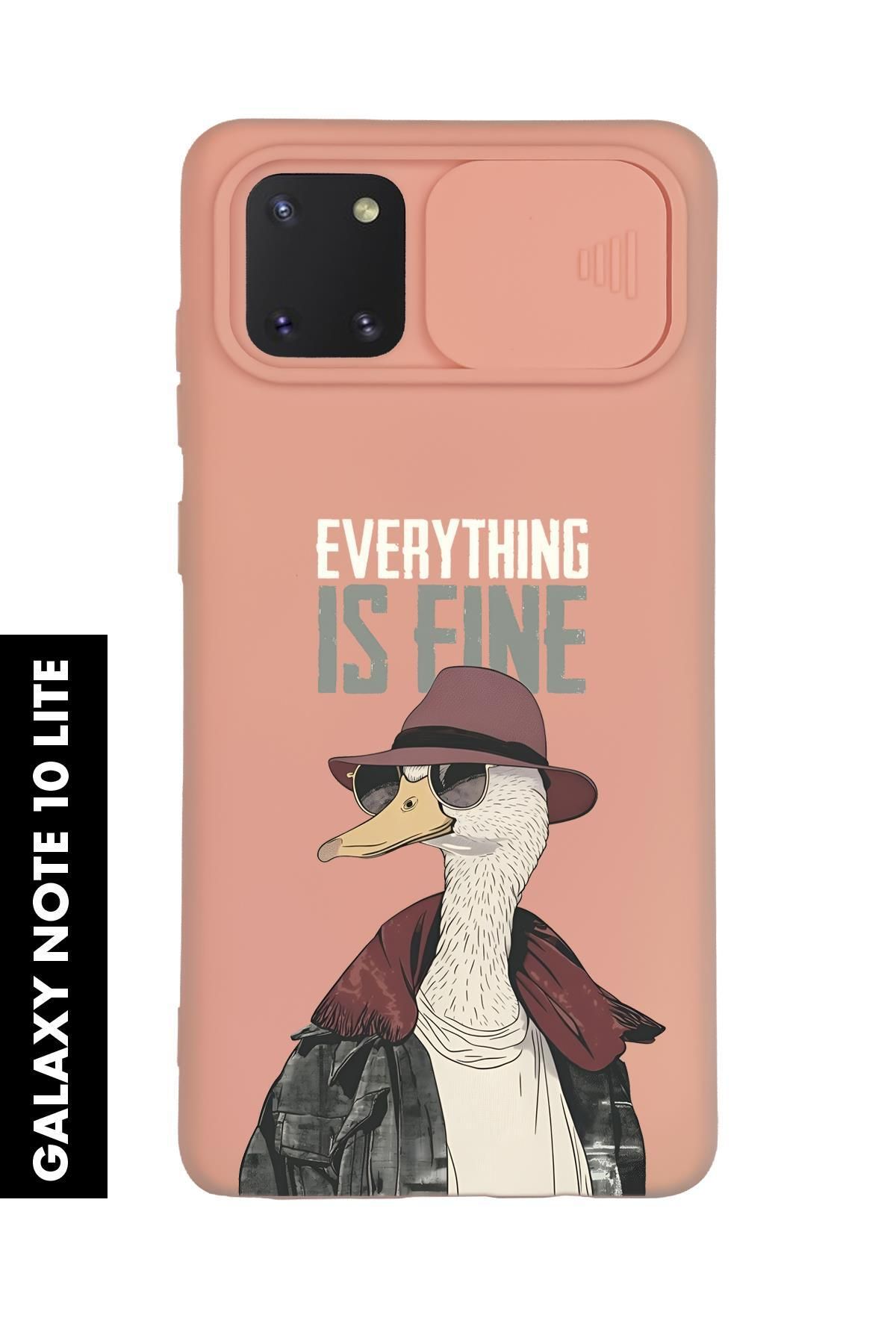 mooodcase Samsung Note 10 Lite Uyumlu Everything Desenli Slider Kamera Korumalı Telefon Kılıfı