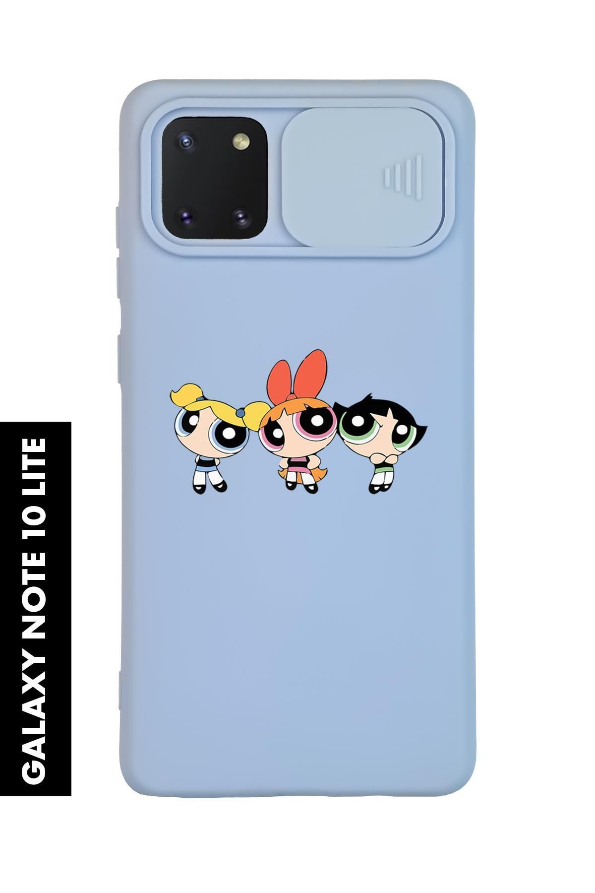 mooodcase Samsung Note 10 Lite Uyumlu Powerpuff Girls Desenli Slider Kamera Korumalı Telefon Kılıfı