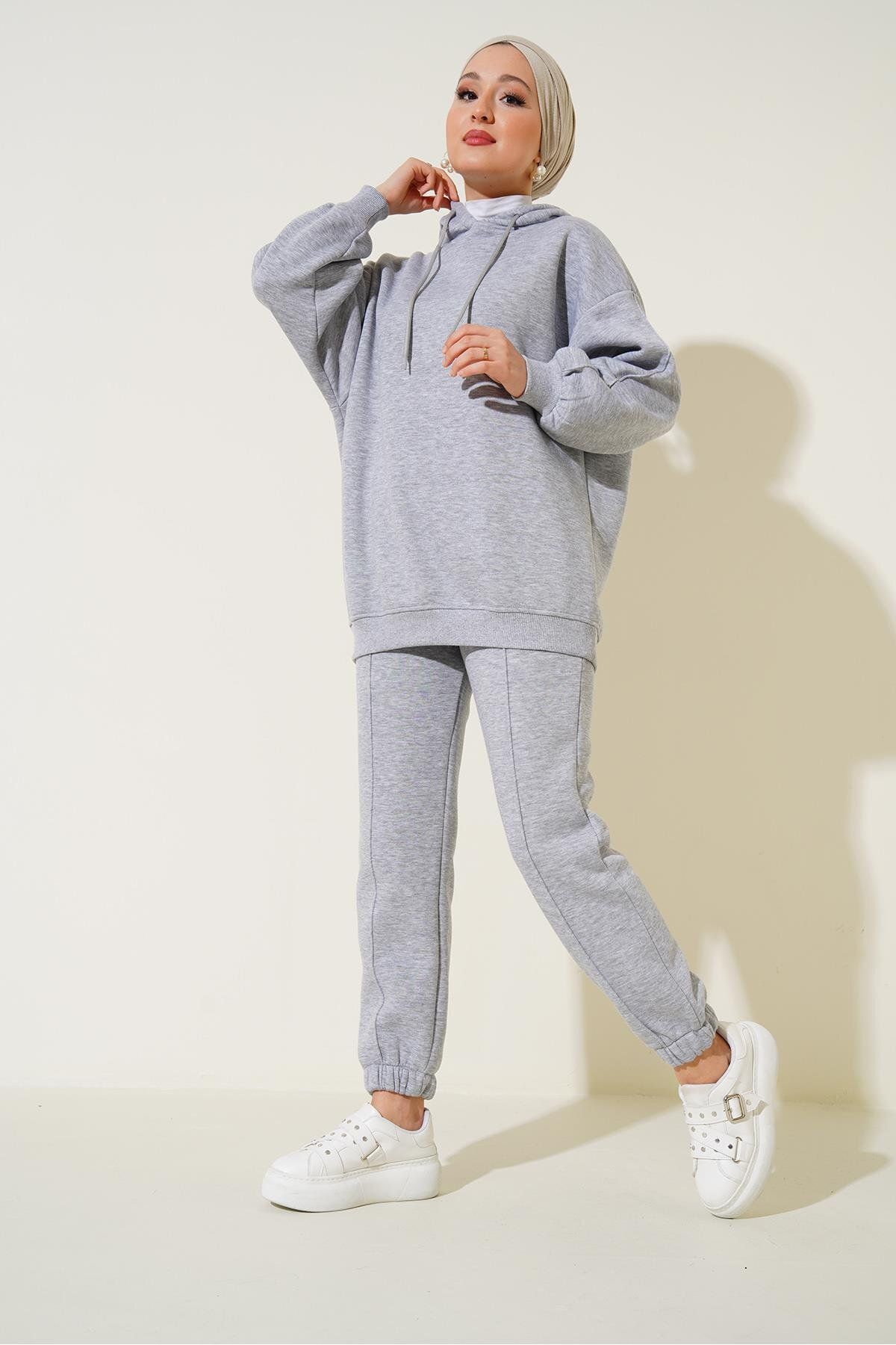 MODAMAİSA Oversize Eşofman Takımı - Gri