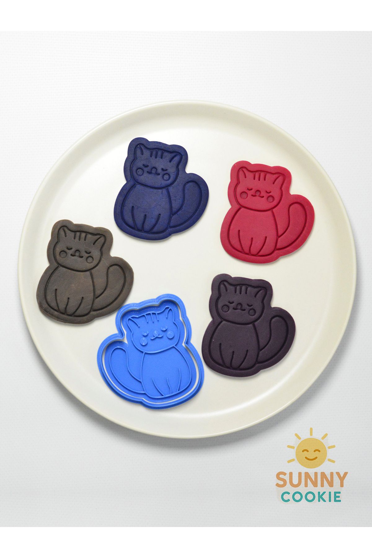 Sunny Cookie Sevimli Kedi Kurabiye Kalıbı ve Şeker Hamuru Kalıbı