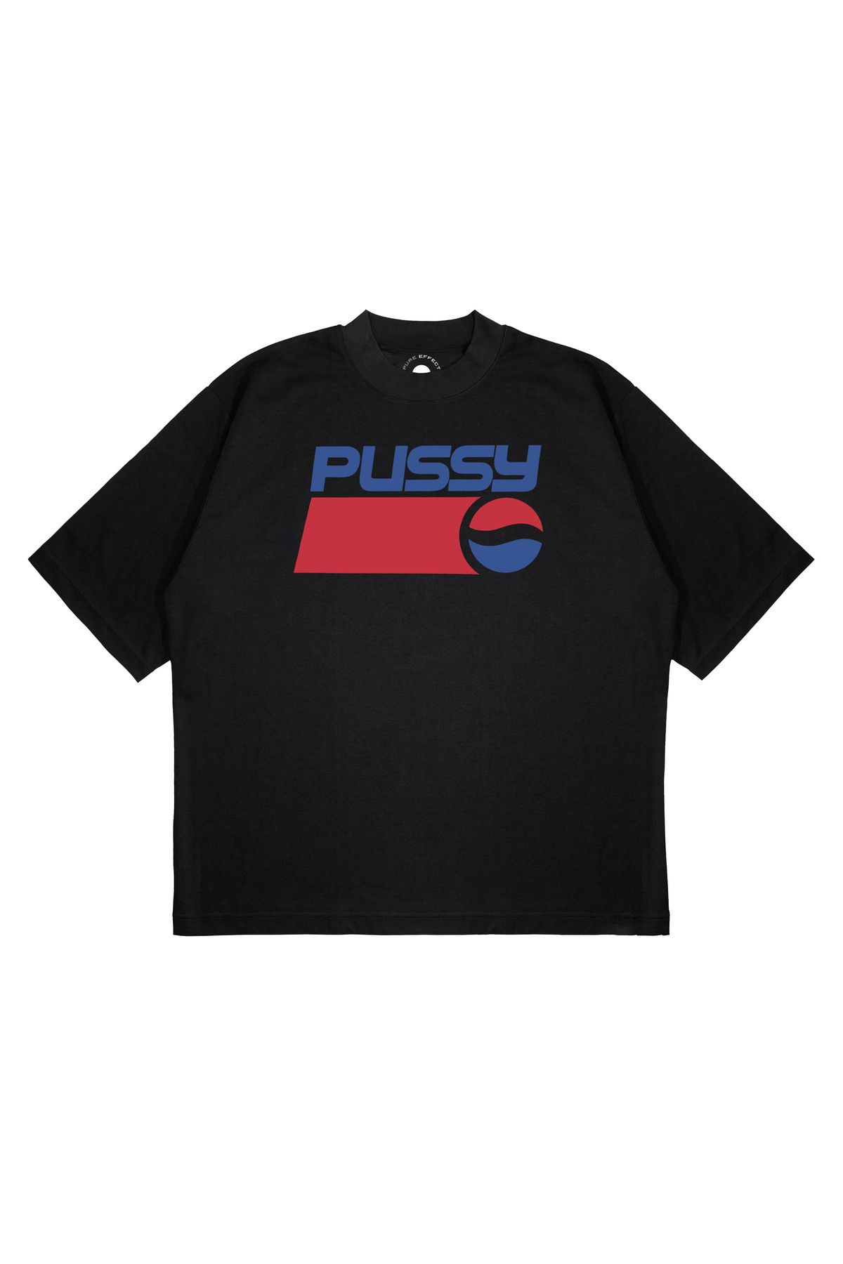 PURE EFFECT Unisex Oversize PEPSI PSSY Baskılı Boxy Fit Kalın Kumaşlı T-shirt