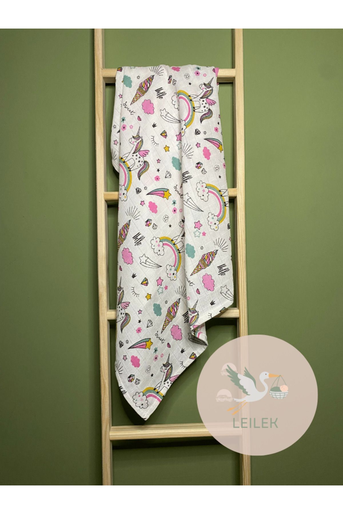 Leilek Unicorn Desenli Çok Amaçlı Örtü 75x100cm
