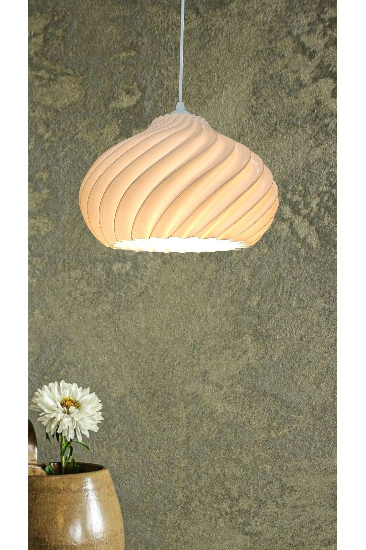 decory Yummy Beyaz Sarkıt Avize, Yatak Odası, Oturma Odası Tasarım Tekli Sarkıt Avize (Bioplastik) E27