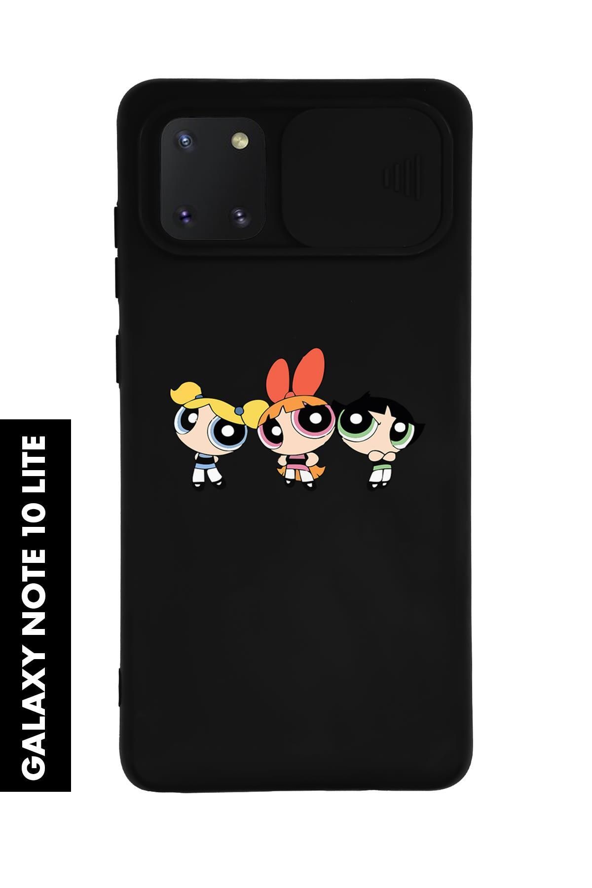 mooodcase Samsung Note 10 Lite Uyumlu Powerpuff Girls Desenli Slider Kamera Korumalı Telefon Kılıfı
