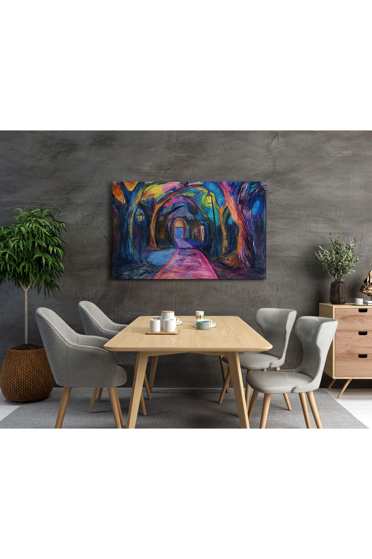 titer %100 Pamuklu Kanvas Dekoratif Tablo - Modern Soyut UV Baskı Poster