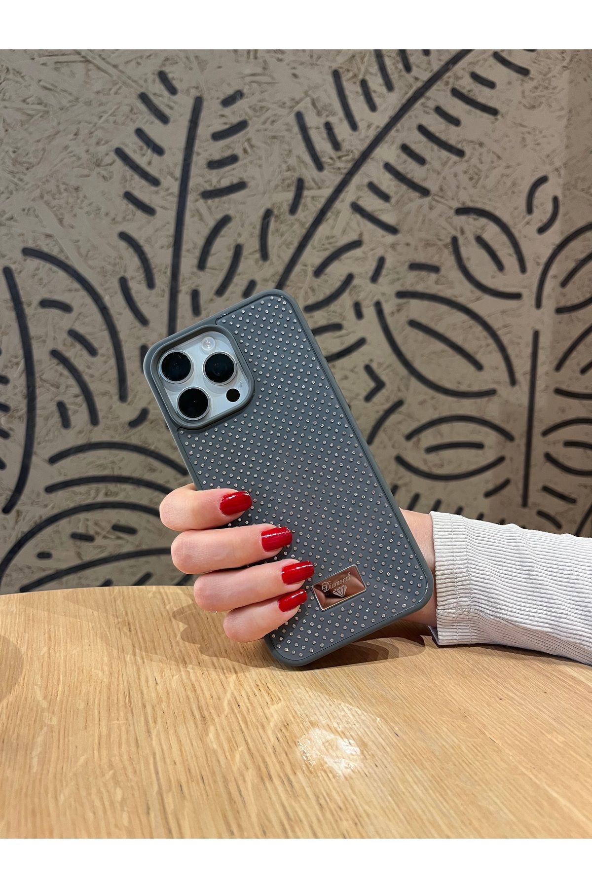 Mois Case İPhone 14 pro max Elmas Pırlanta taşlı görünümlü kılıf