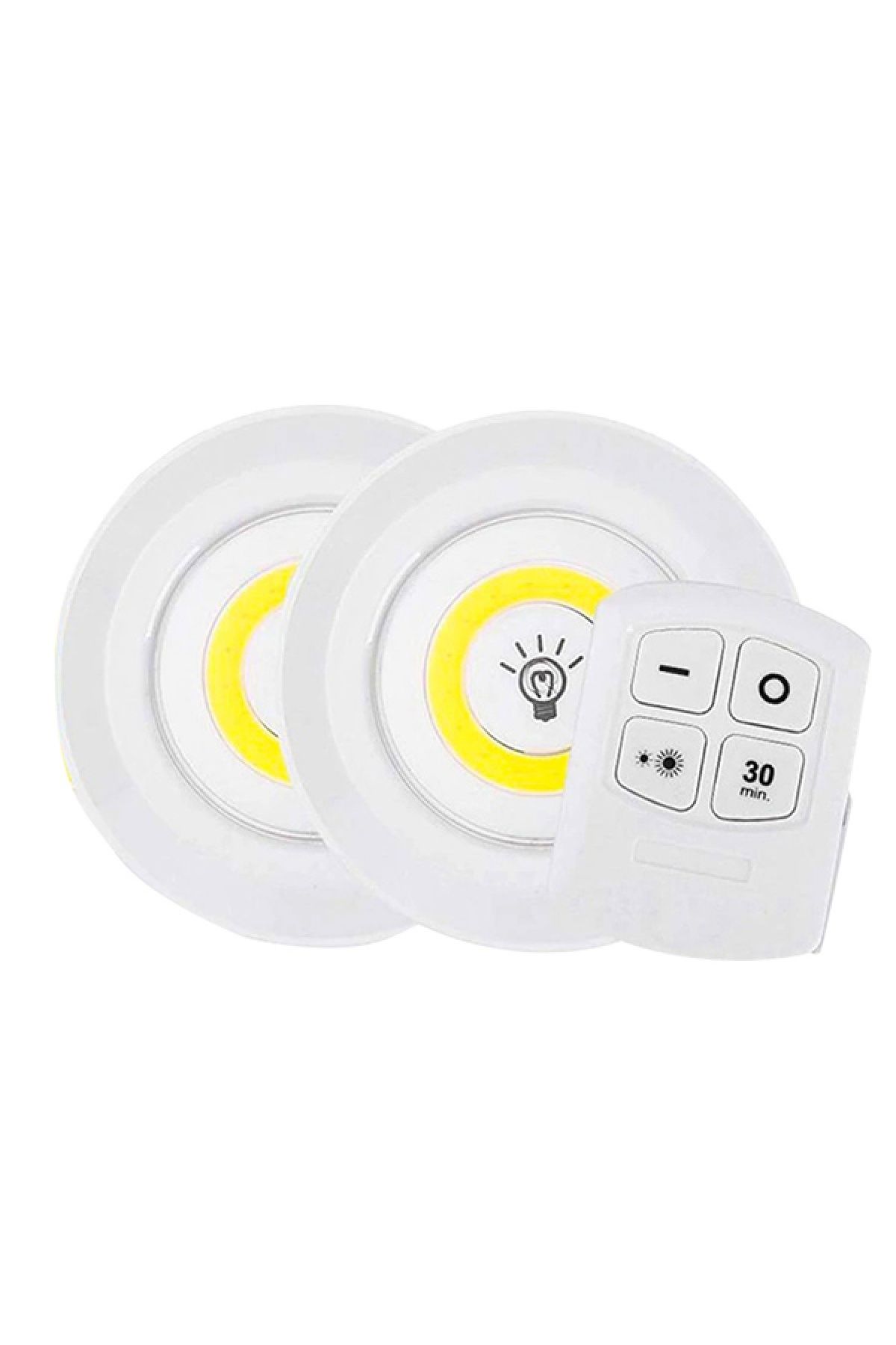 Findit BEYAZ 150 LÜMEN COB LED YUVARLAK ÇİFT AMPÜL KUMANDALI (2818)