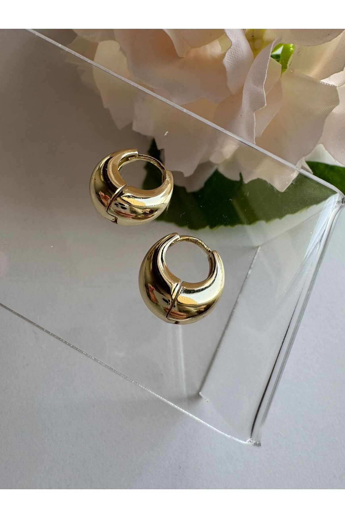 MODA 14K Rengi Vip Seri Çelik Küpe 17mm
