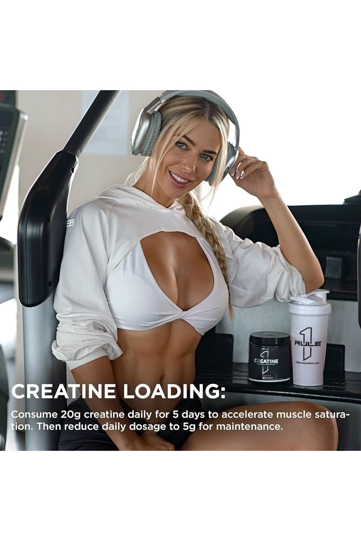 Rule 1-Pure Micronized Creatine Monohydrate for High-Intensity Exercise, Unflavored 75 Servings, Unflavored 5