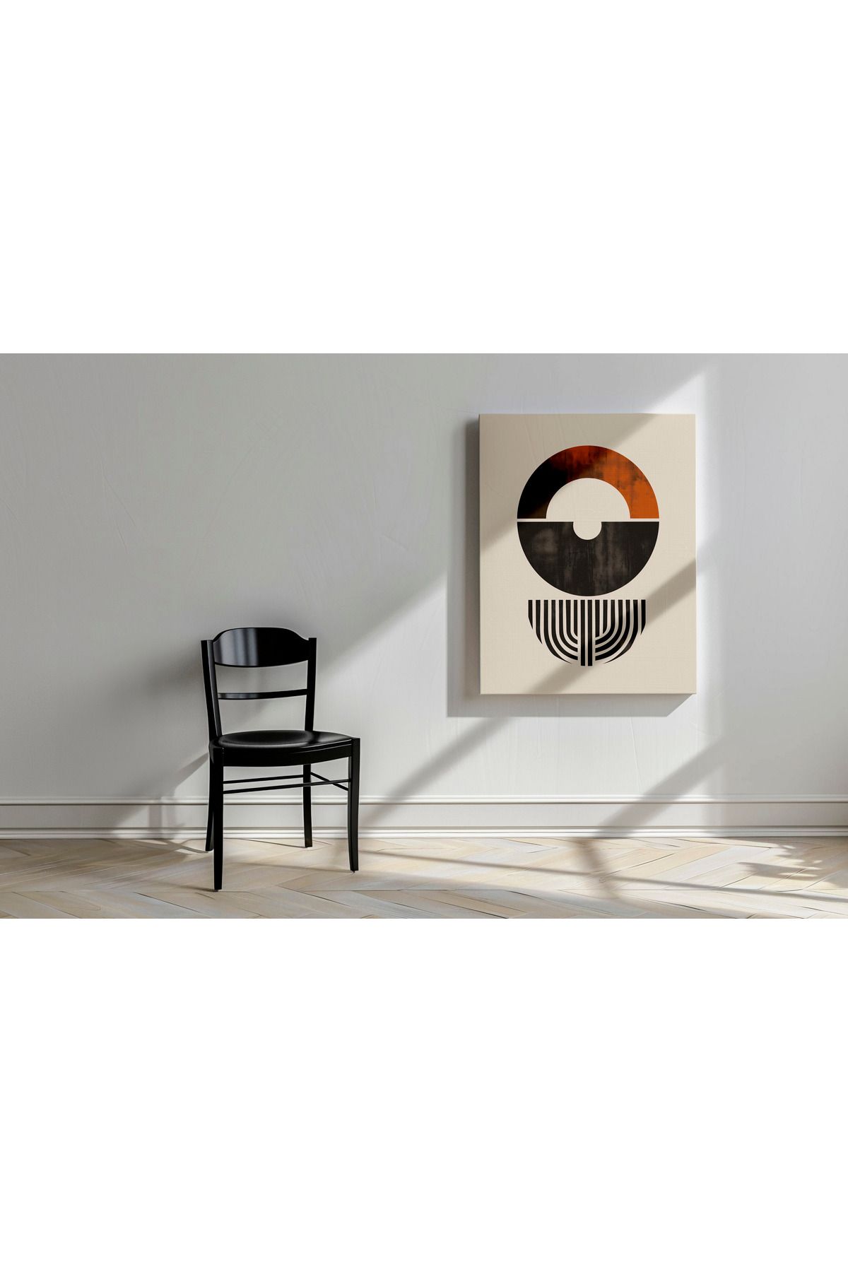 titer %100 Pamuklu Kanvas Dekoratif Tablo - Geometrik Soyut Pastel Tonlar UV Baskı Poster