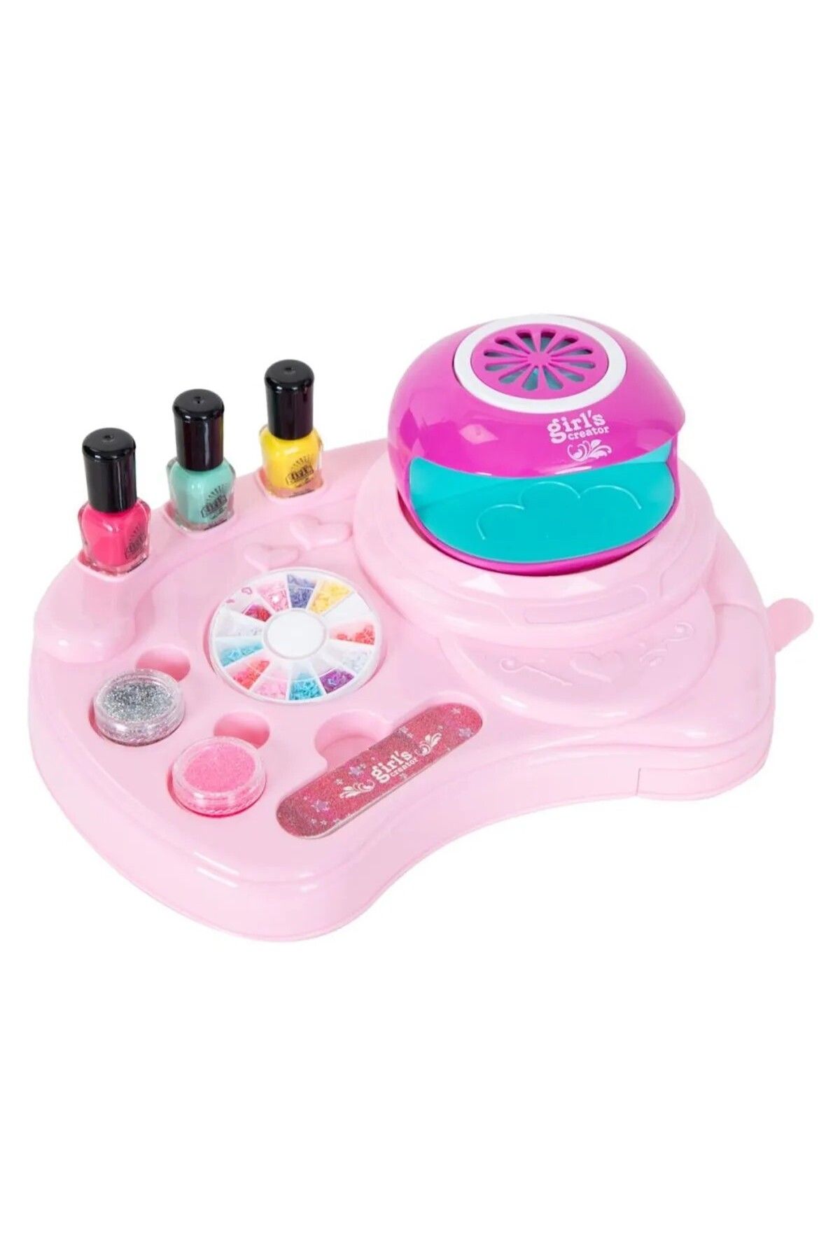 Sunman-Art Studio Lighted Toy Manicure Set, Create Sparkle on Your Nails, Bring Your Personal Style to Life! 2