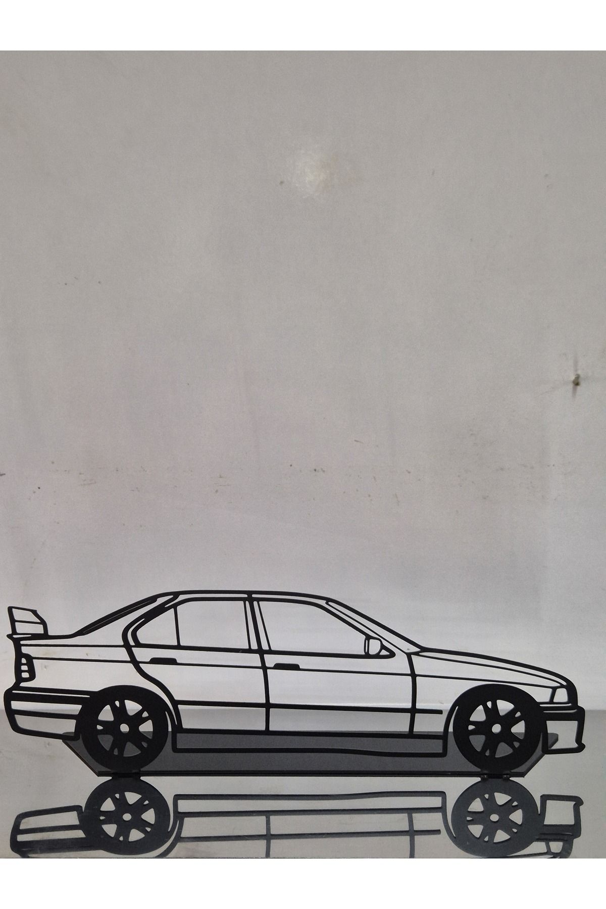 Lazer Motif E46 Klasik Araba Masaüstü Dekorasyon Metal Sac