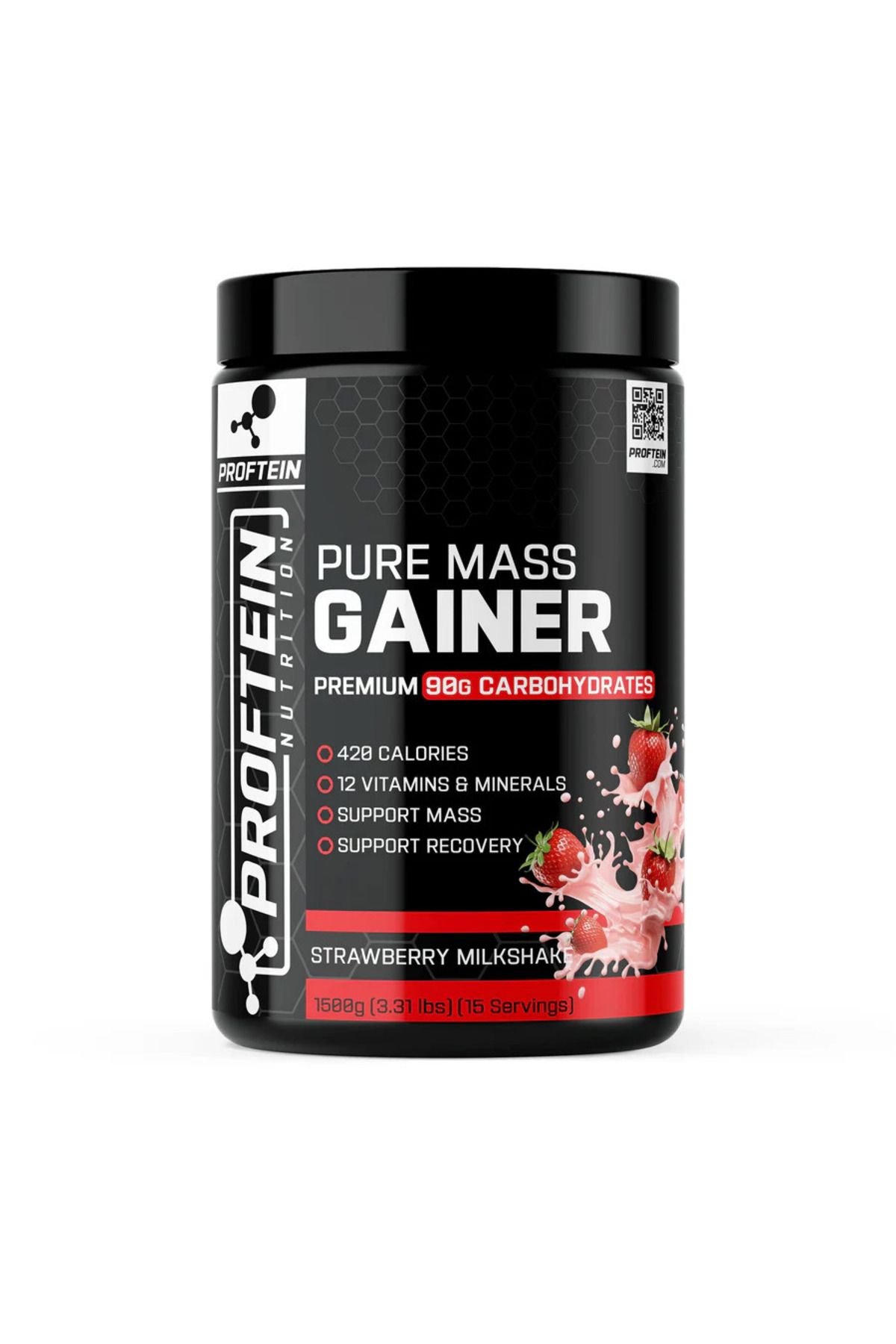 Proftein PROFTEİN PURE MASS GAINER 1500g 15 SERVİS - ÇİLEK