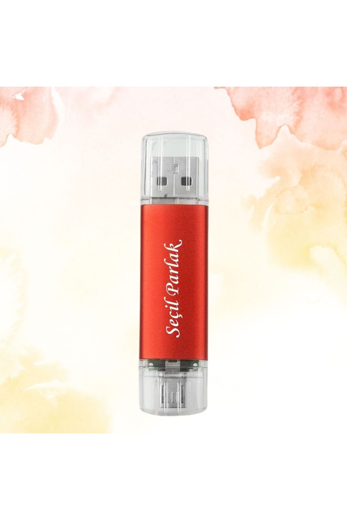 HediyesiBizden KİŞİYE ÖZEL İSİM BASKILI PLASTİK KUTULU OTG USB BELLEK