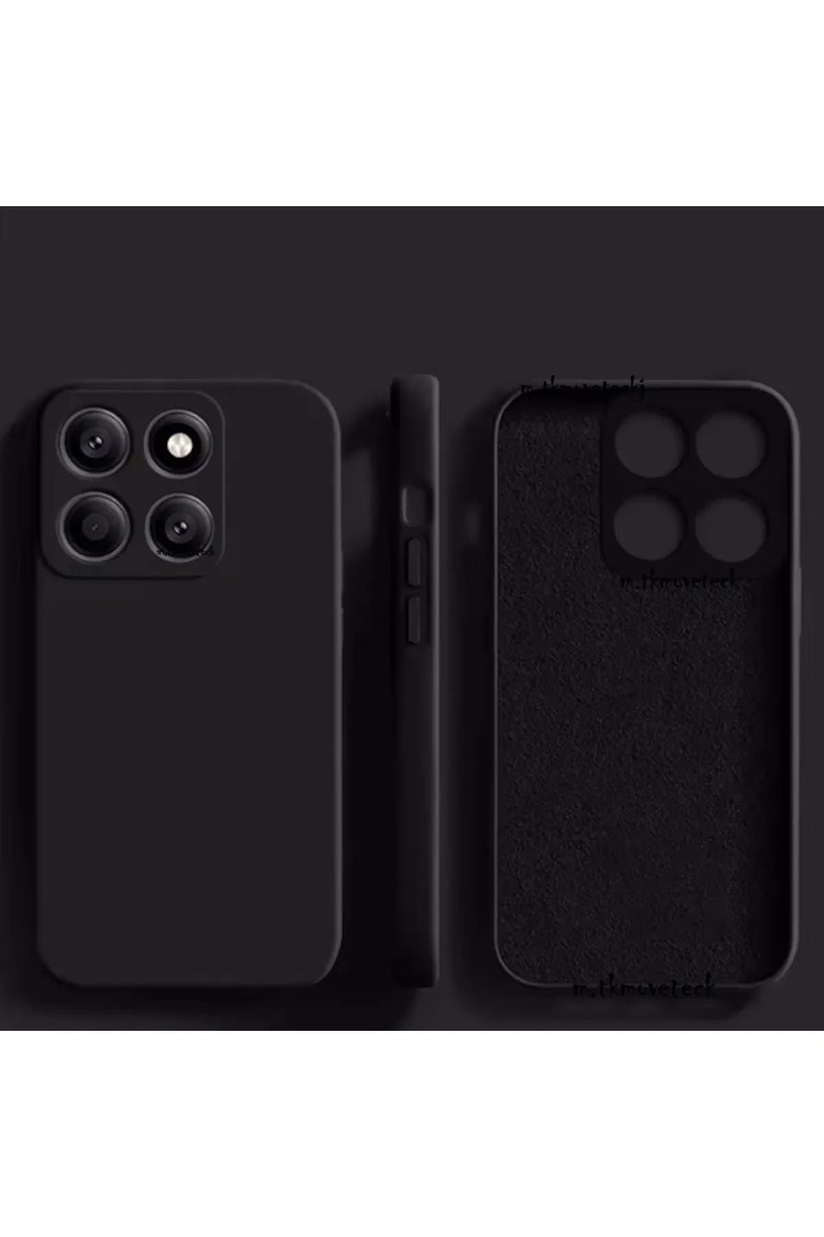 Balerion Xiaomi Mi 14T Pro Kılıf Kadife Lansman Soft Yumuşak Liquid Silikon Kamera Lens Korumalı Kapak