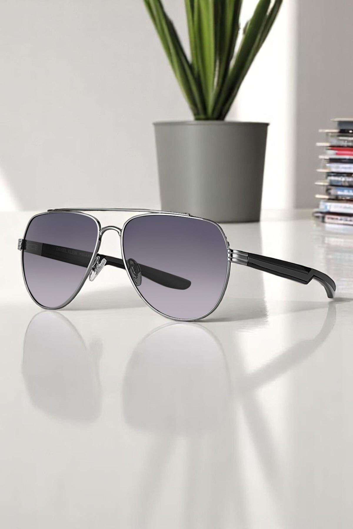 Daniel Klein Orijinal %100 Polarize UV400 Korumalı Gümüş Renk Erkek Güneş Gözlüğü DKG6270C1