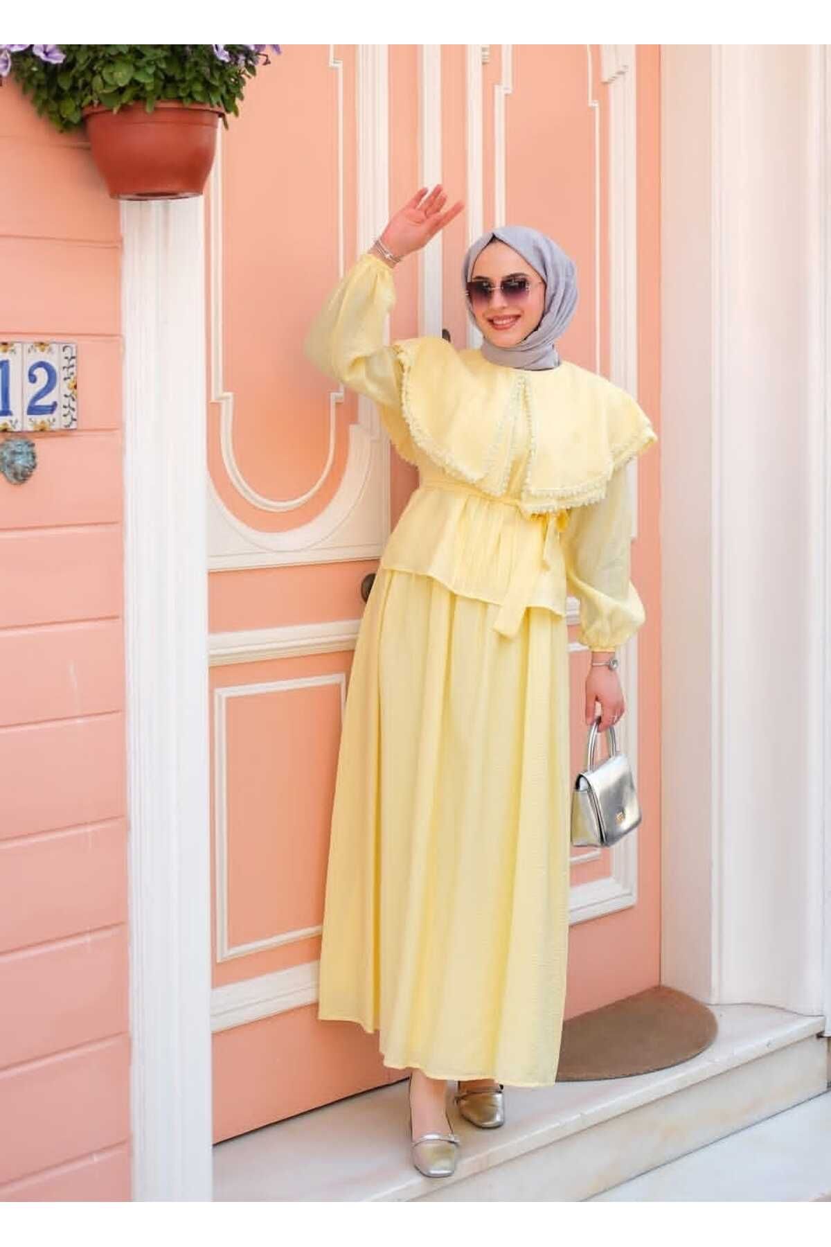 MODA VEDAT Kadın Yaka Detaylı Miya Takım -10001