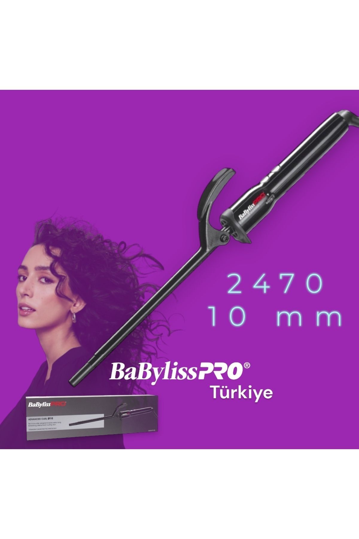 BaByliss Pro 2470-10mm Uzun Saç Maşası 10 mm