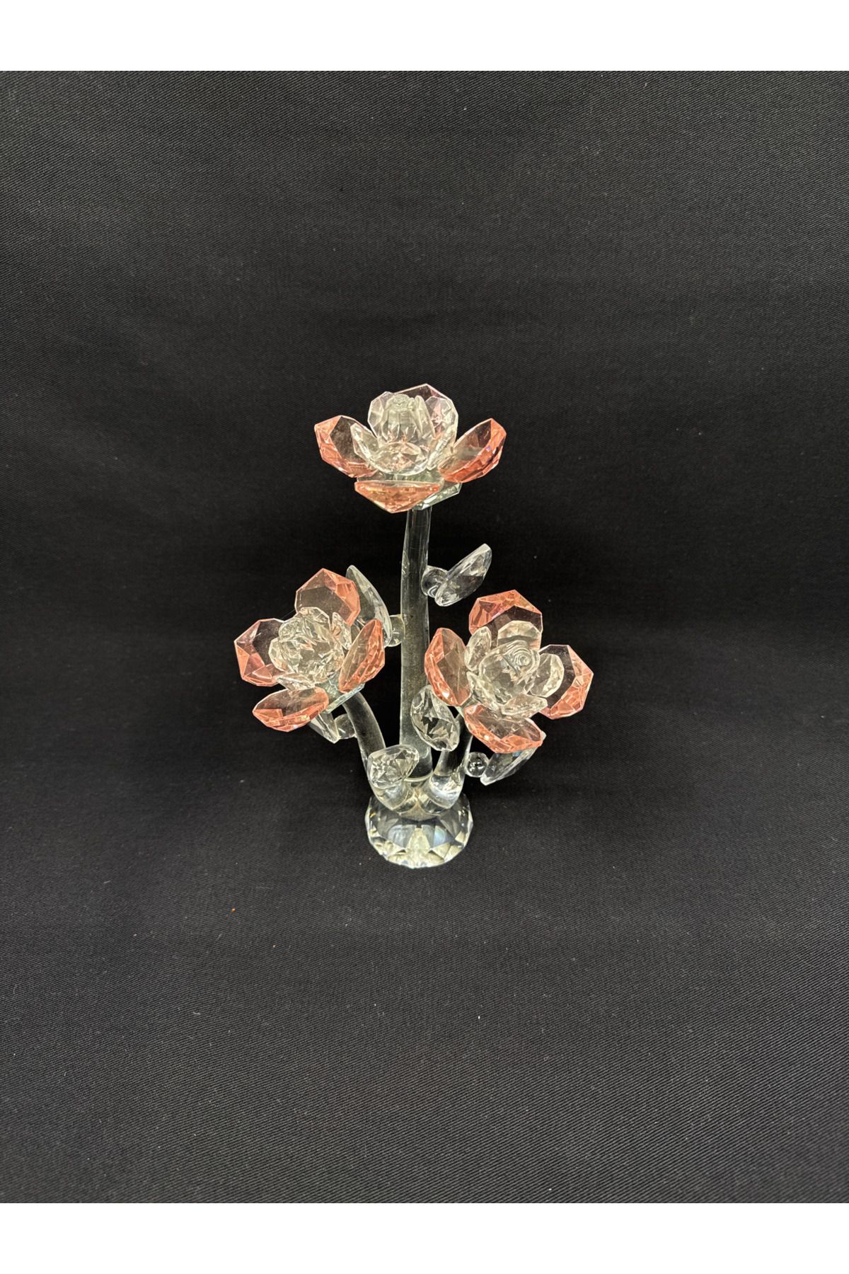 Dilşen Antika Vintage Sert Plastik Çiçek Biblosu