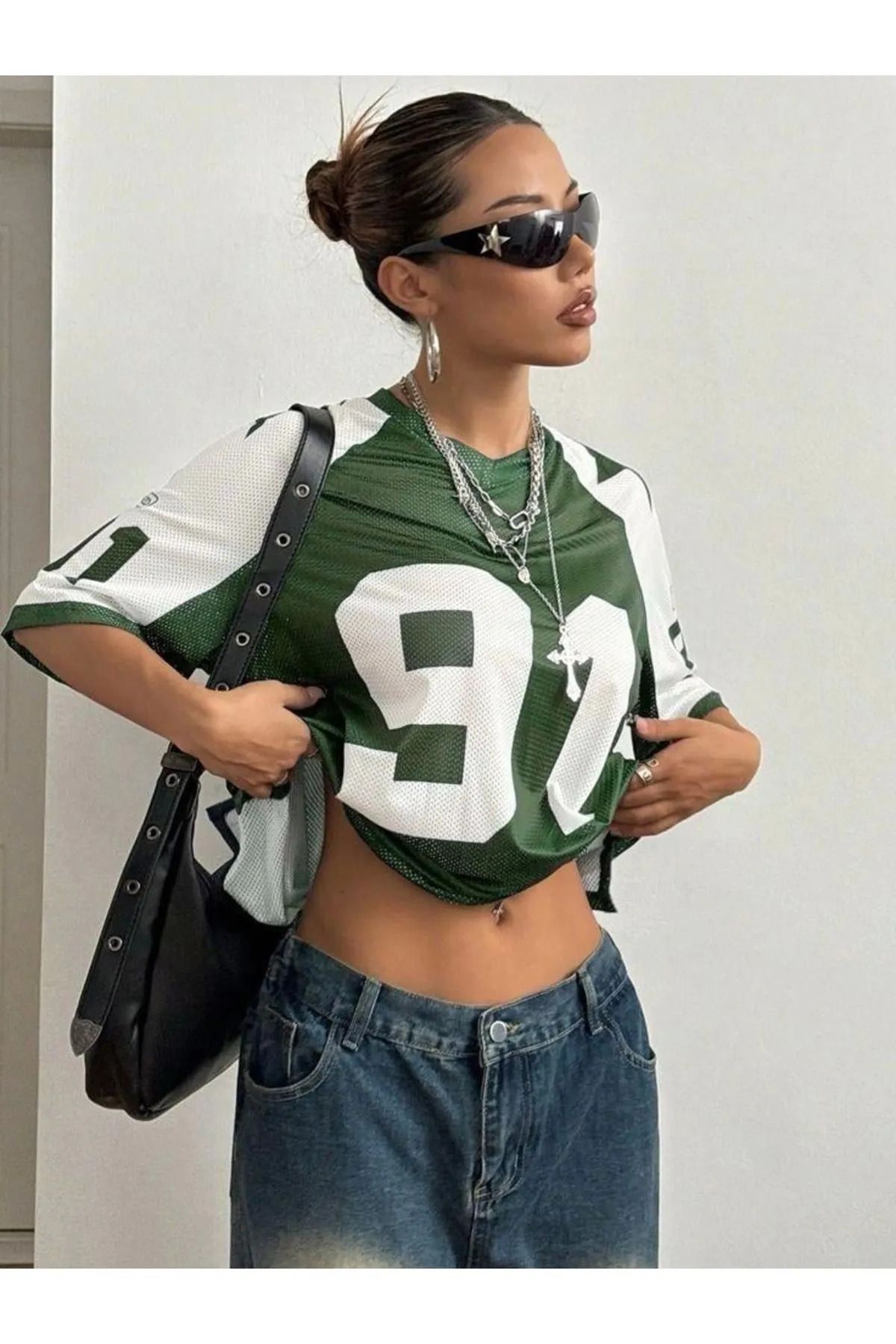 weywot 91 Number Jersey Yeşil T-shirt Forma
