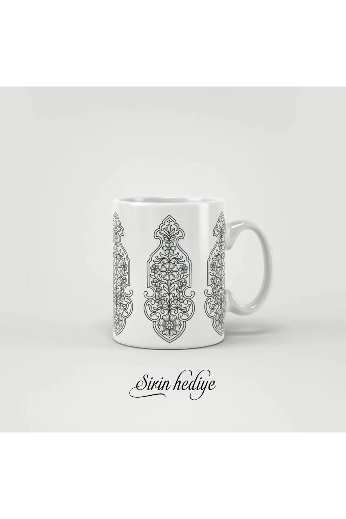 Kupa Uygur Desenli Seramik Kupalar