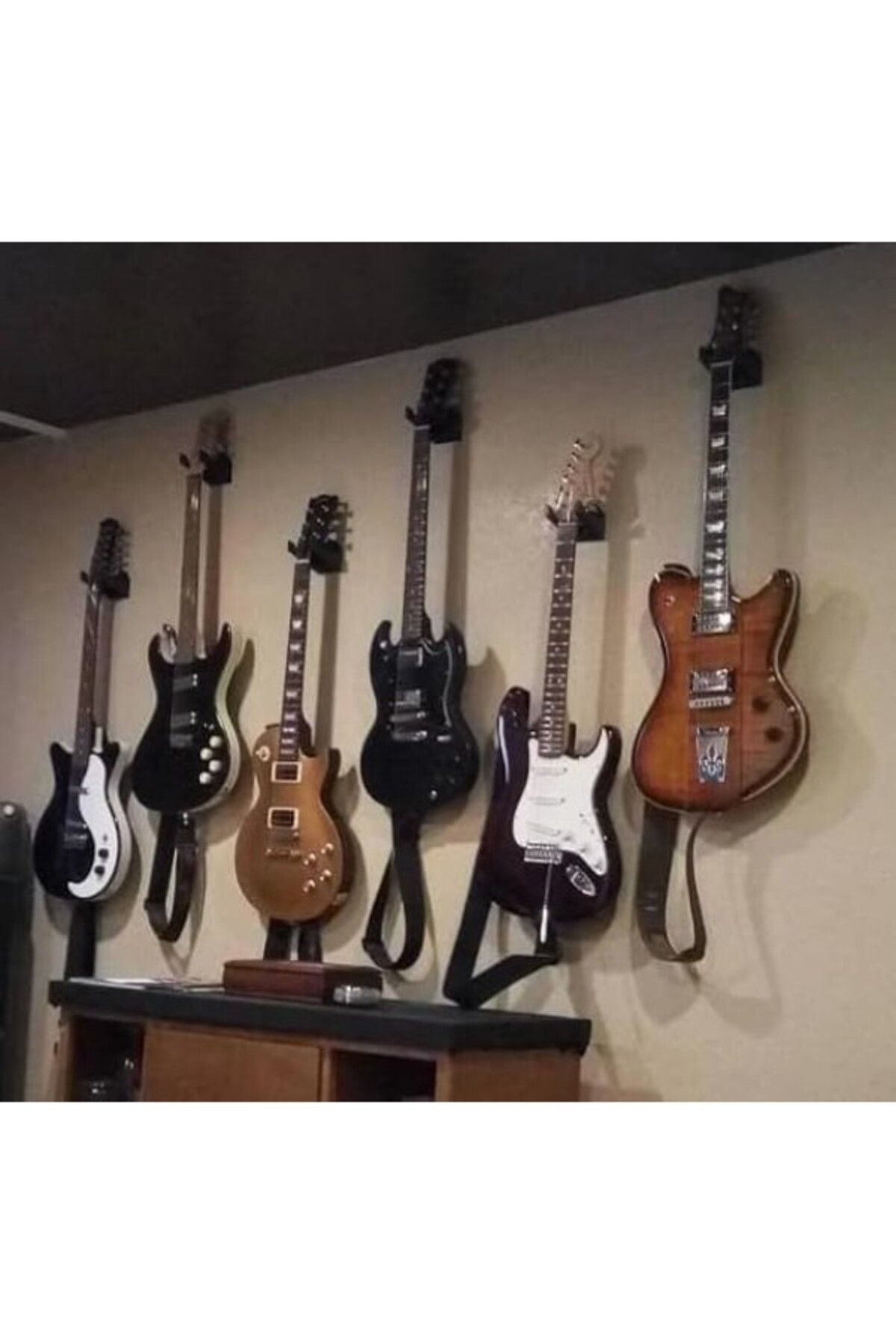 ShopZum Gitar Tutucu, Gitar Duvar Askısı, Duvar Göstergesi Gitar Askısı, Çıkarılabilir Gitarlar, Klasik Aku