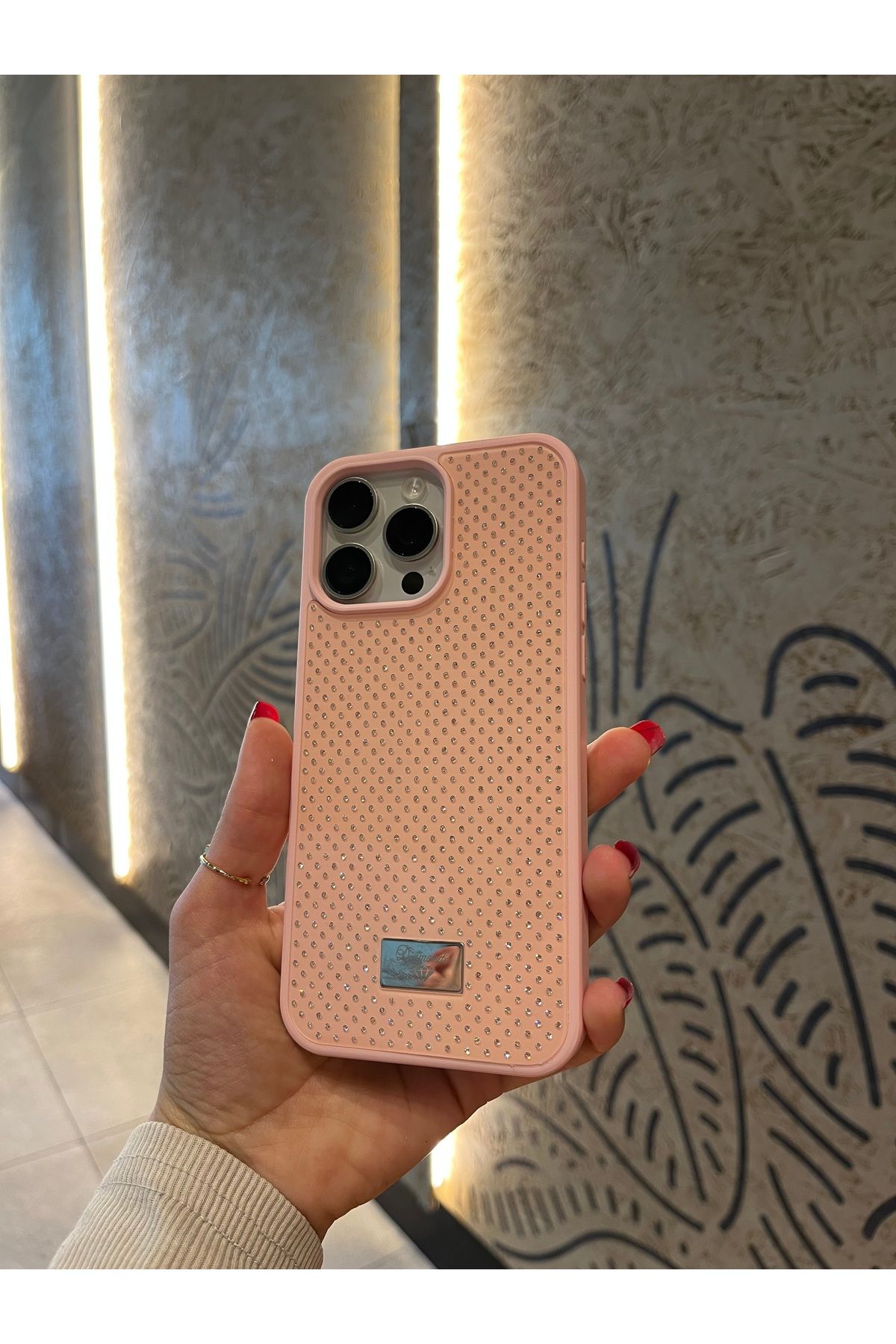 Mois Case İPhone 15 pro Max Pırlanta taşlı kılıf