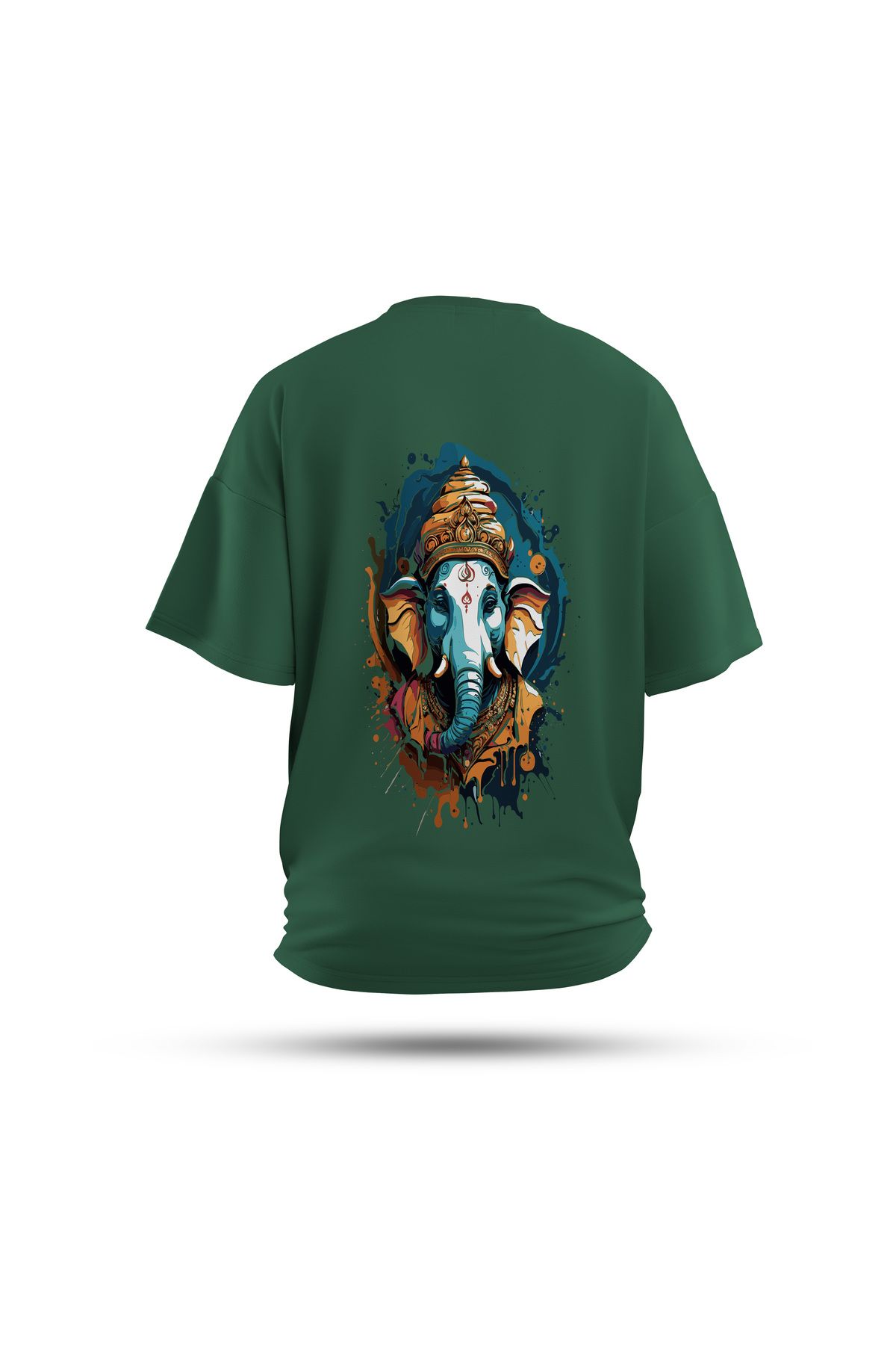 Zestia Unisex T-Shirt, Fil Sırt Baskılı, Regular, %100 Pamuk, Yeşil T-Shirt No: 0039