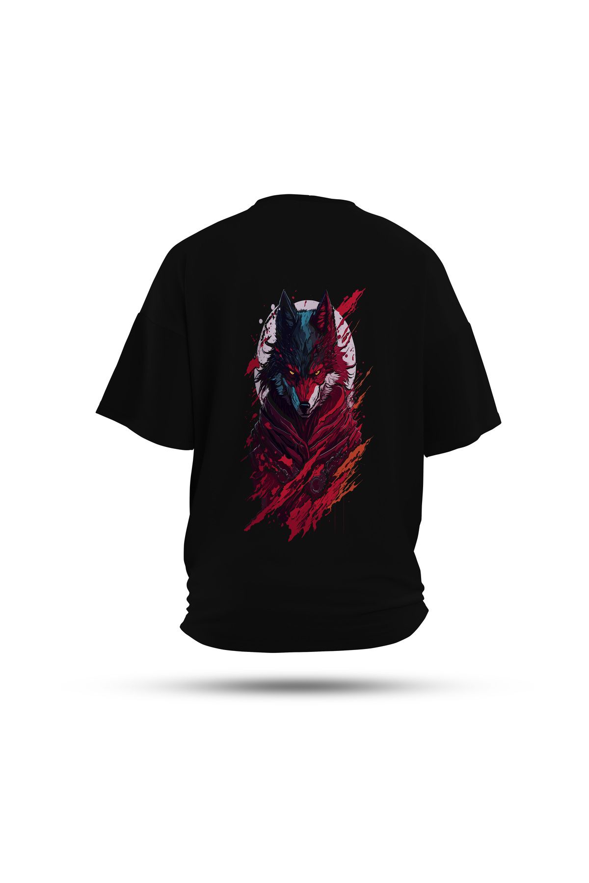 Zestia Unisex T-Shirt, Kurt Sırt Baskılı, Regular, %100 Pamuk, Siyah T-Shirt No: 0022