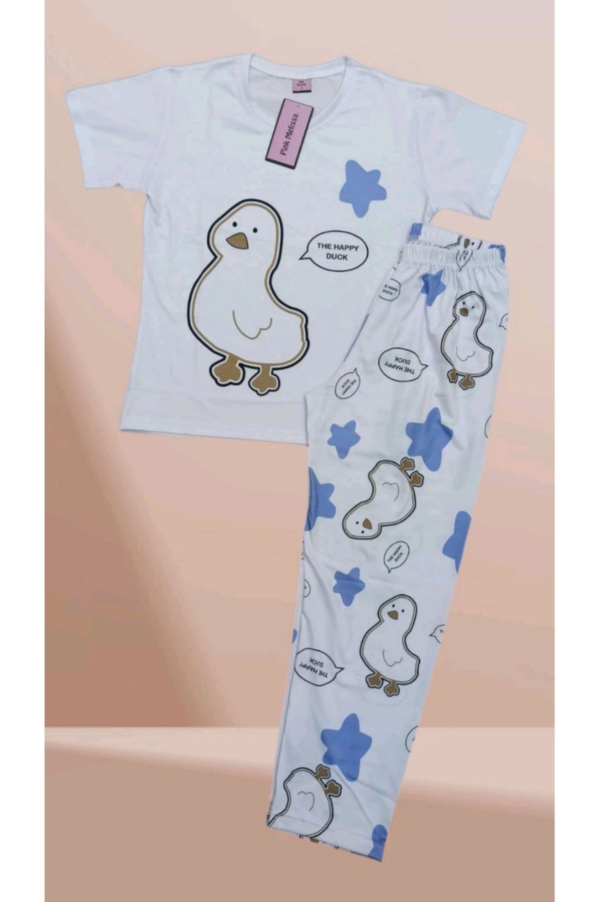 ARB Kadın Pamuklu Pijama Takımı Sevimli Çizgi Film Karakterli Genç ve Rahat Tasarım