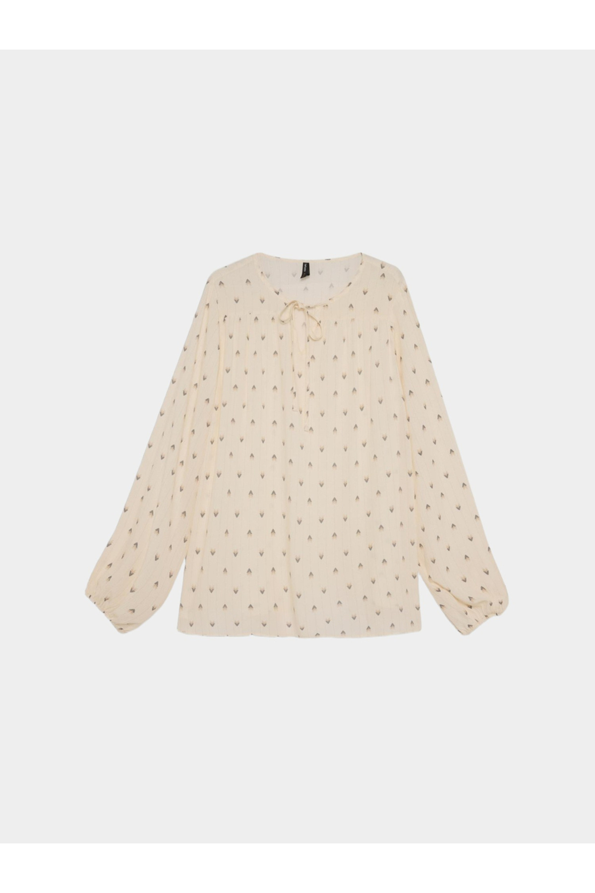 DeFacto-Beige Printed Long Sleeve Blouse 6