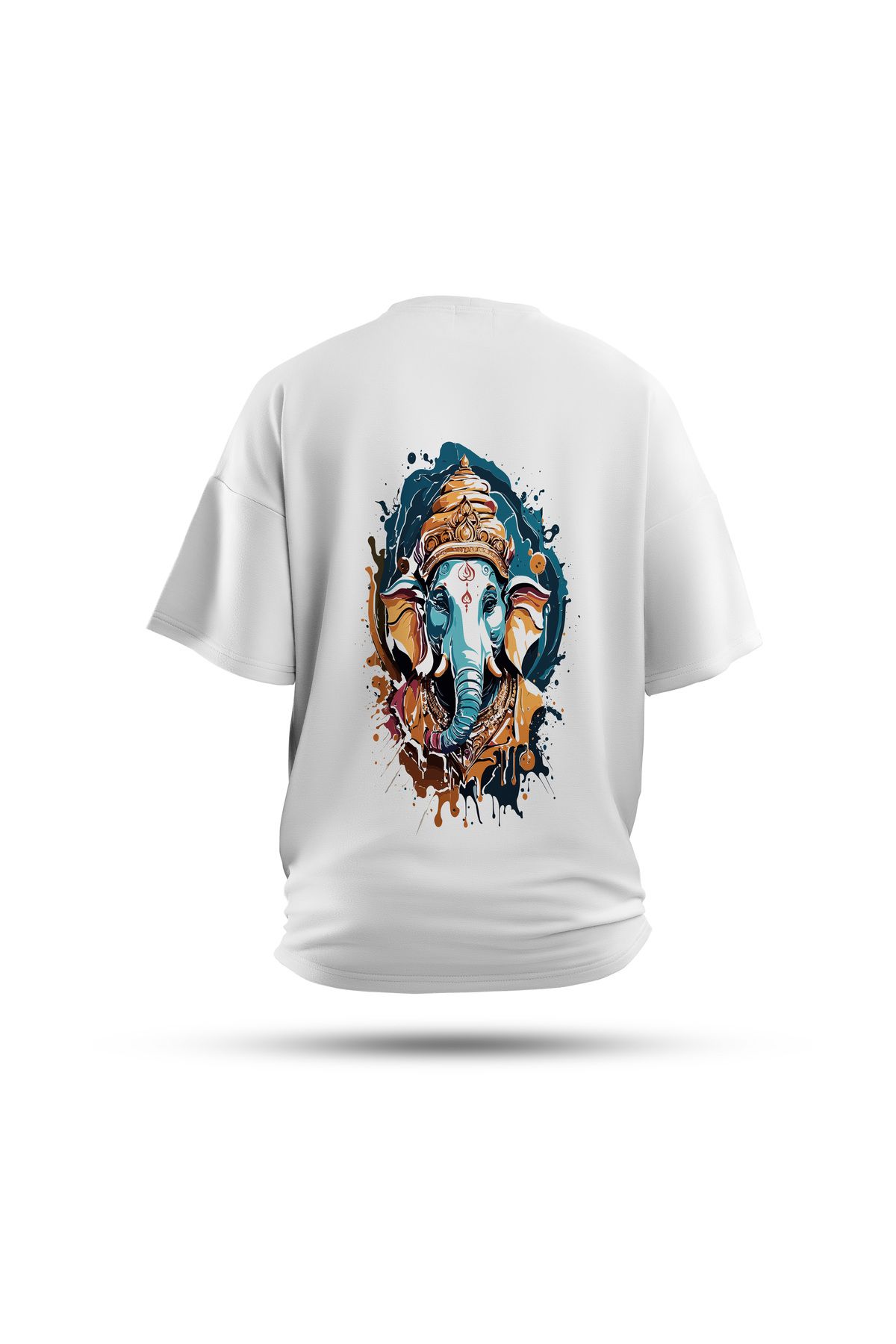 Zestia Unisex T-Shirt, Fil Sırt Baskılı, Regular, %100 Pamuk, Beyaz T-Shirt No: 0039