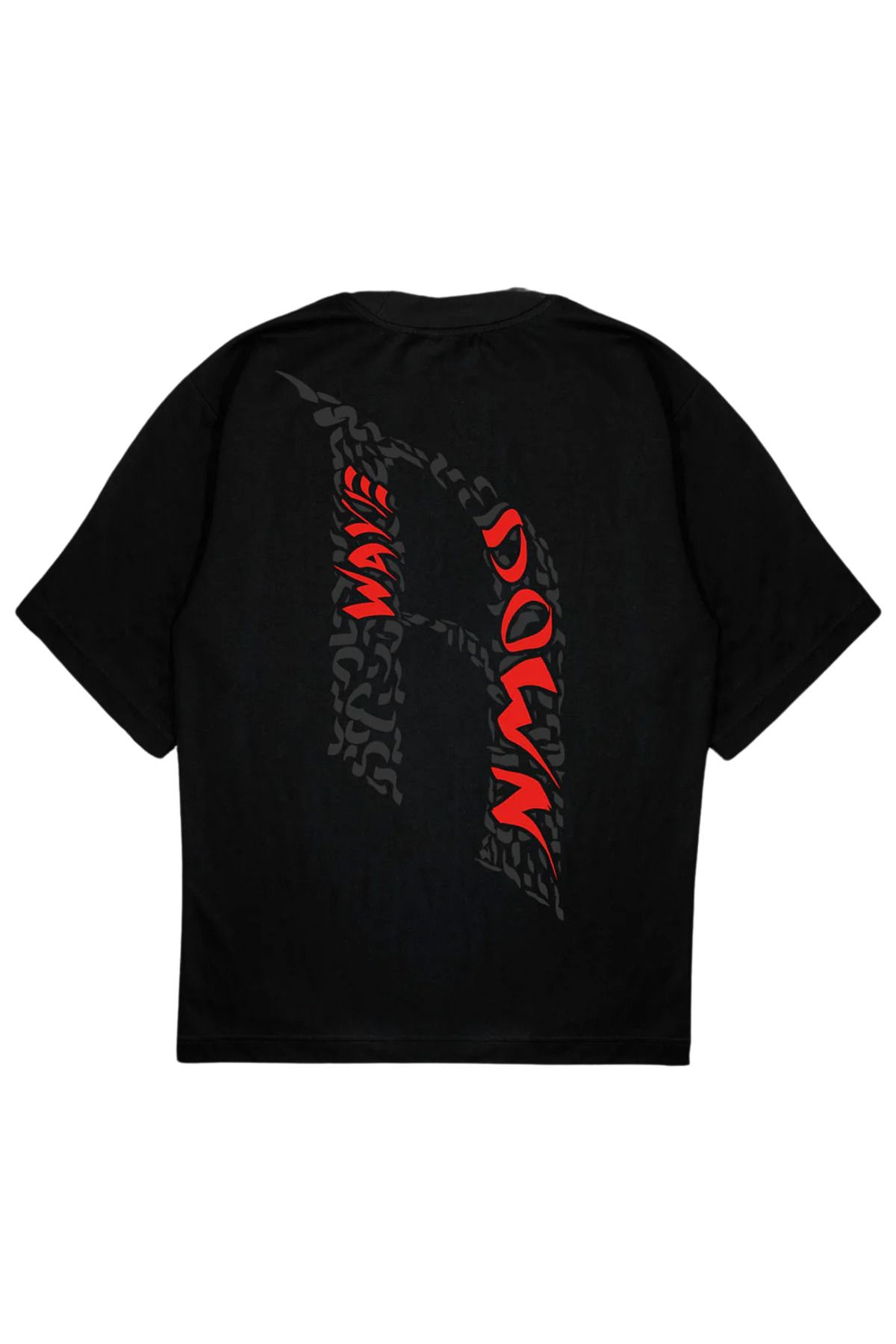 SVART WEAR ALTA METTA T-Shirt OVERSIZE wave down siyah