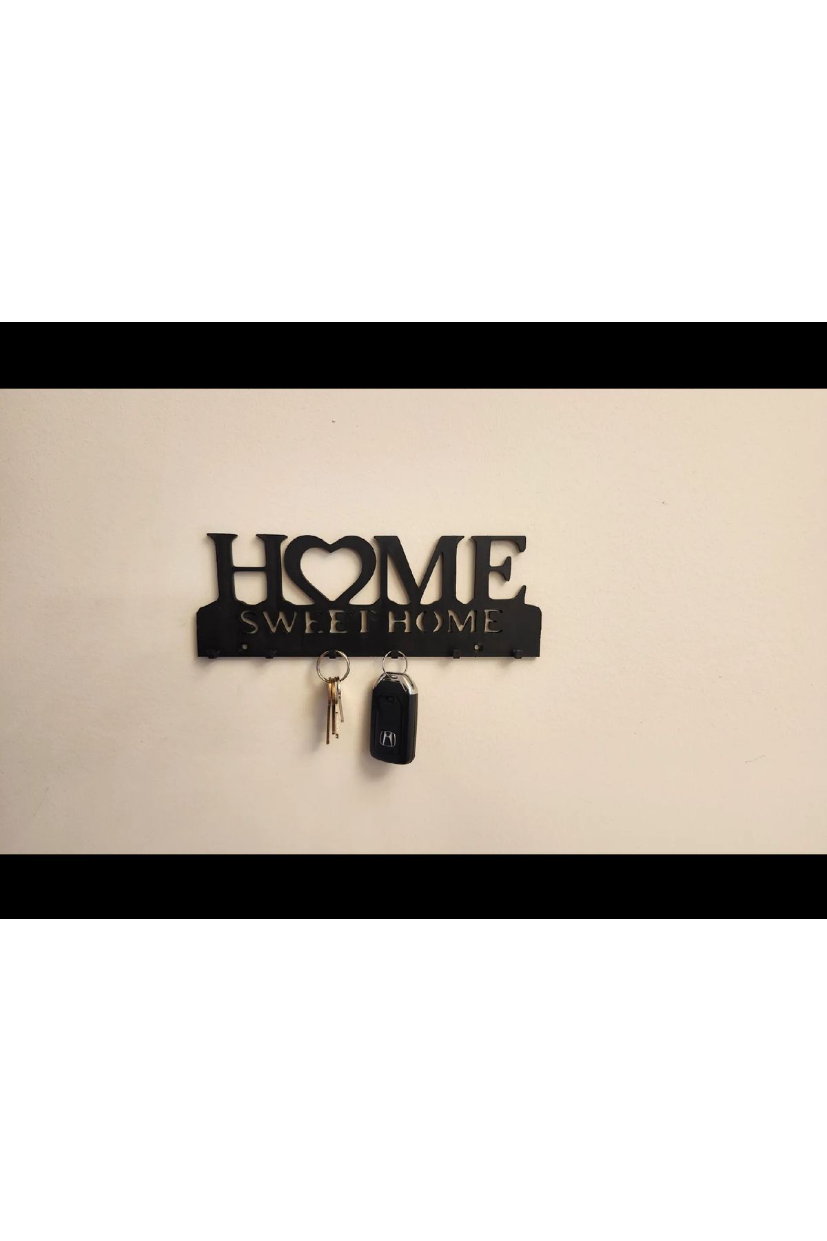 Wuun Store Duvar Anahtar Askılığı Home Siyah Anahtarlık 25 Cm