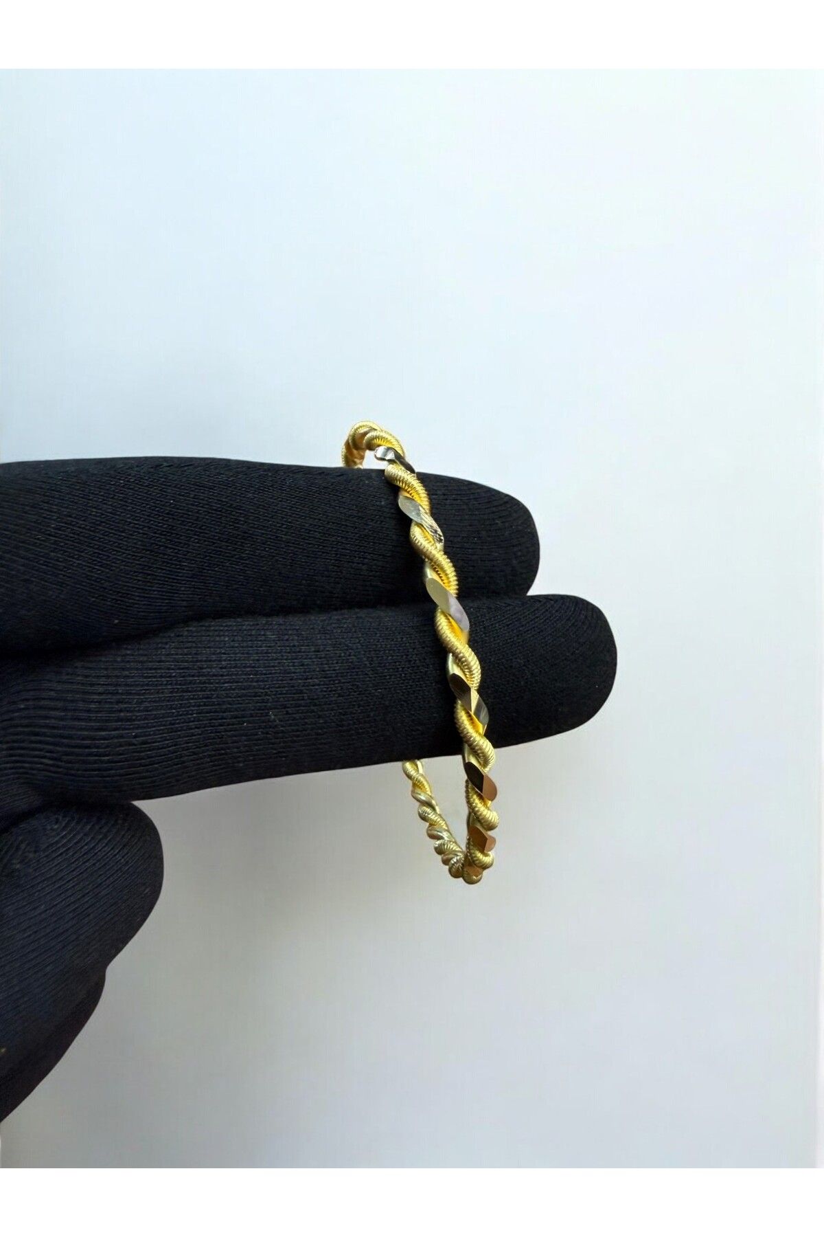 Altın Bilezik 15 gr (GRAM) işçiliksiz Yatırımlık 22 Ayar Altın İKİLİ BURMA BİLEZİĞİ modeli