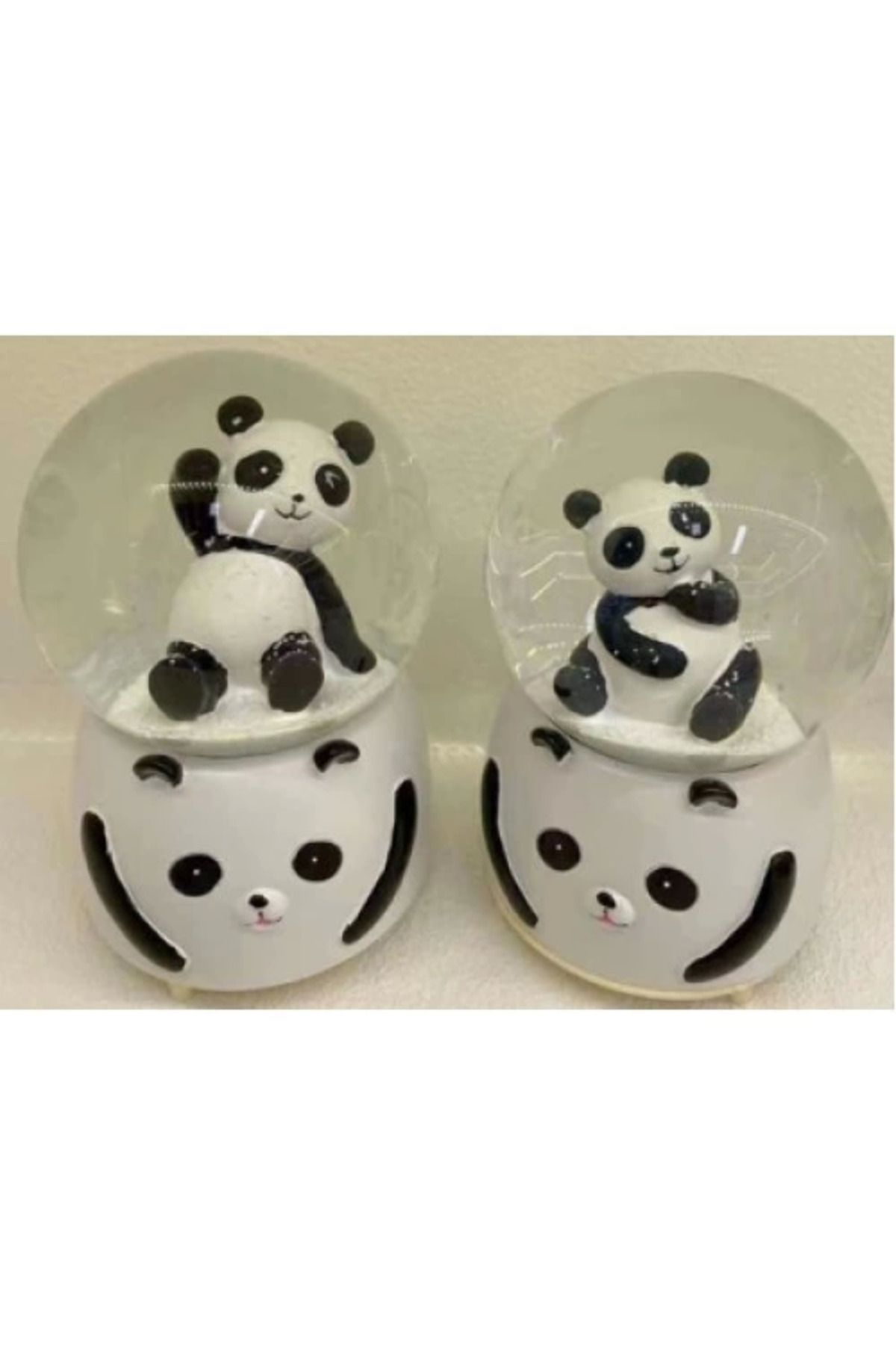 NETWORK ART Siyah-Beyaz Panda Kar Küresi Büyük Boy