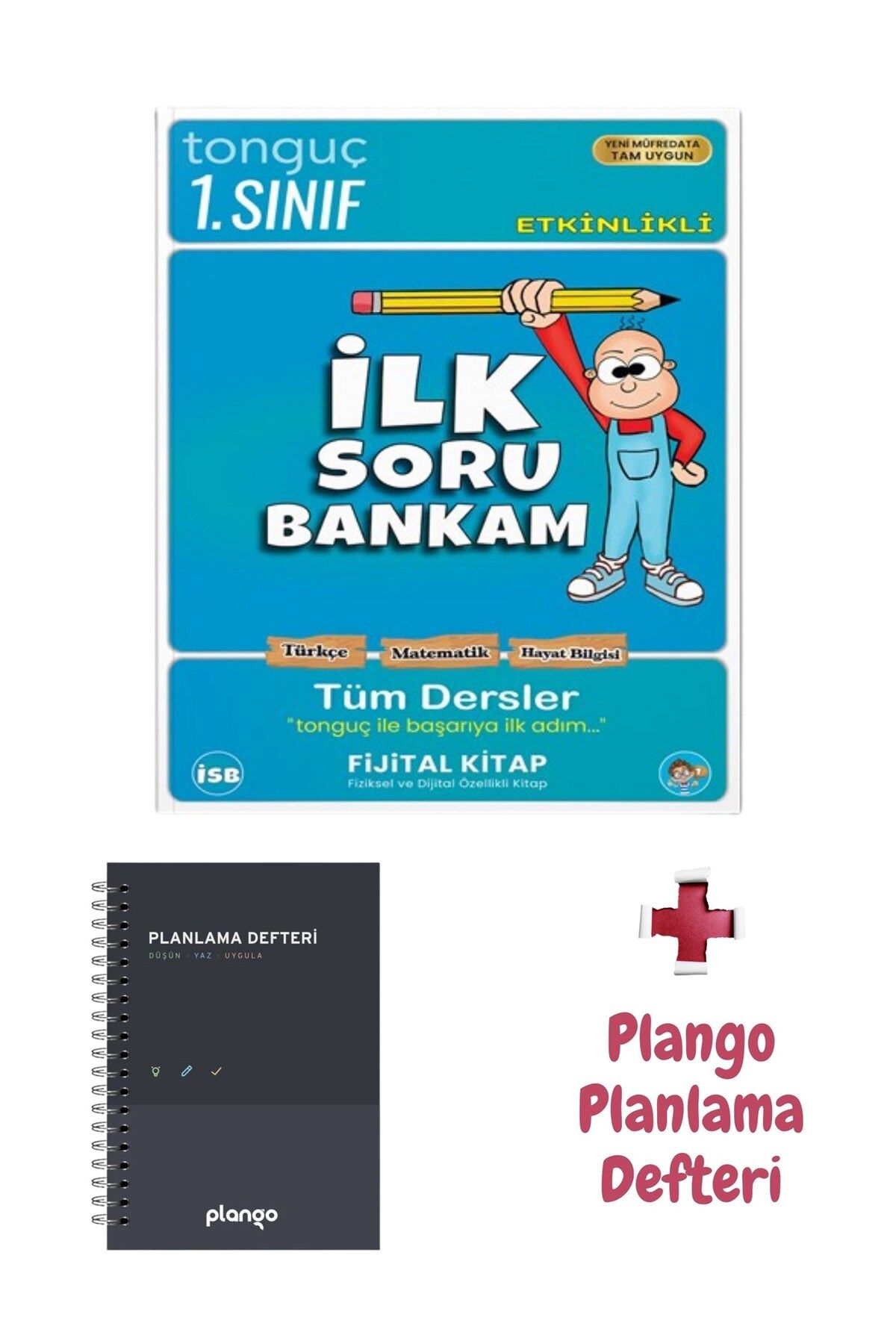 Tonguç Yayınları 1. Sınıf Tüm Dersler Soru Bankası + Siyah Gri Planlama Defteri - Tonguç Akademi