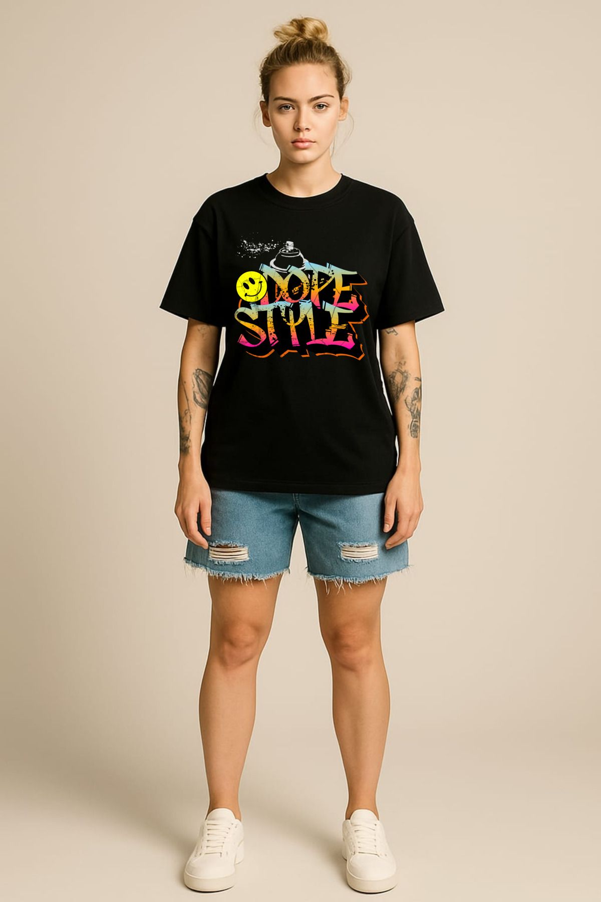 MAYK STREETWEAR OVERSIZE TSHIRT - UNISEX DOPE STYLE BASKILI TSHIRT