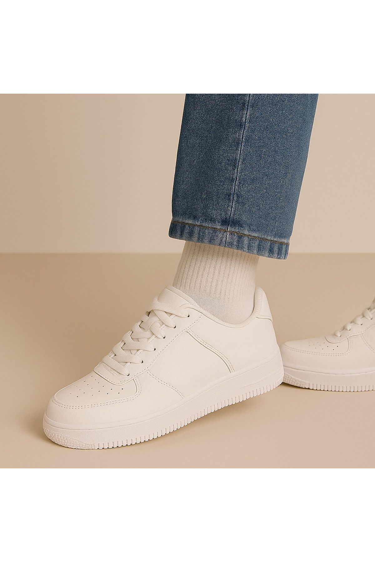 YAKAMEL-UNISZEX FEHÉR-FEKETE AIR SNEAKER NAPI FORCE SPORTCIPŐ 4