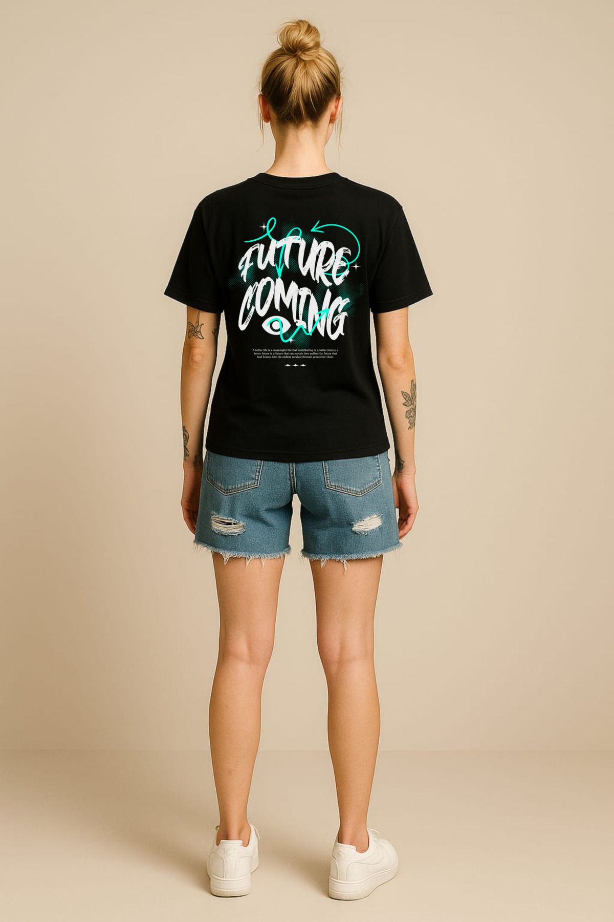 MAYK STREETWEAR OVERSIZE TSHIRT - UNISEX FUTURE COMING BASKILI TSHIRT