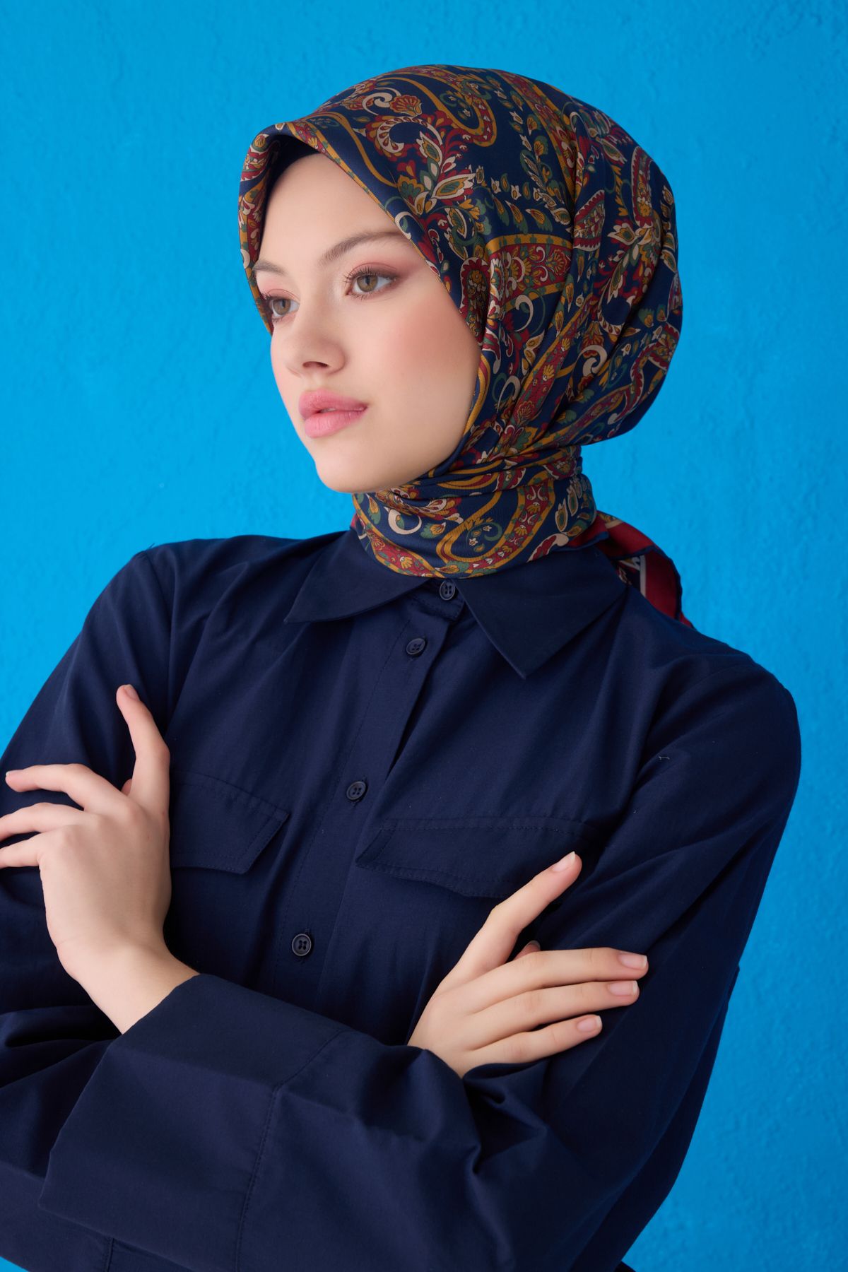Belli Saf İpek Eşarp 4101D01( Twill İpek) -02