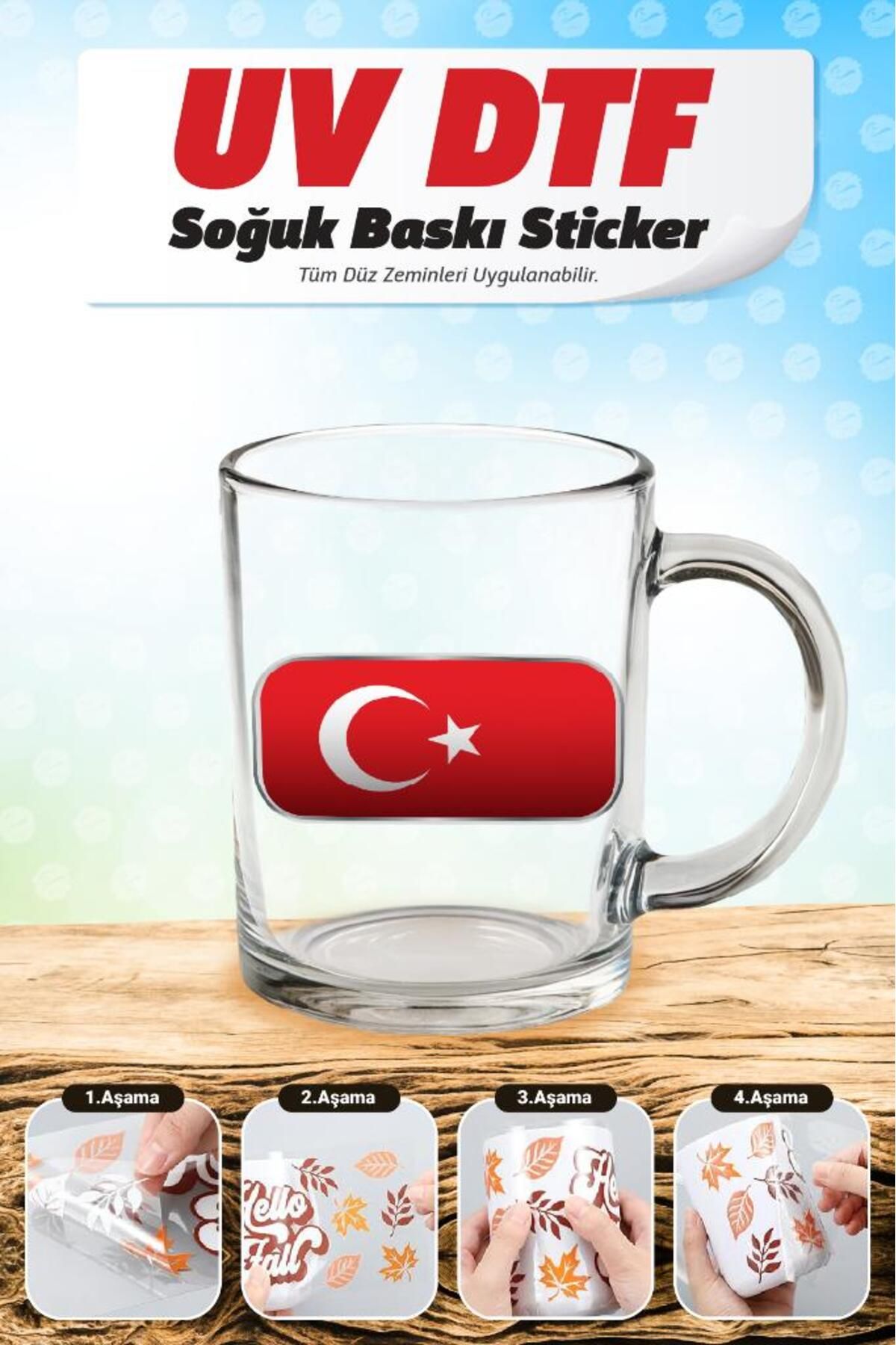 t tuğset etiket Desenli Kupa Bardak Sarma Transfer Etiketi (Laptop Tablet Bavul Cam Duvar) Kabartma Sticker Çıkartm