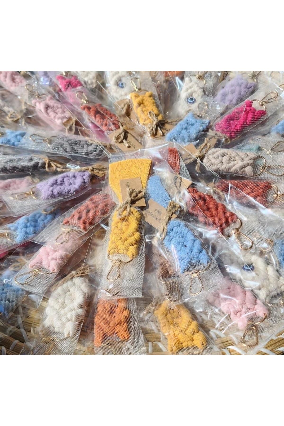 Larmina Decoration 30 Adet Renkli Makrome Anahtarlık