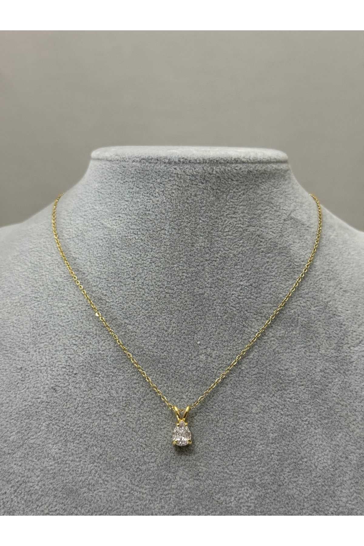 XUPING JEWELRY 18K gold zirkon taşlı çelik kolye paslanmaz kararmaz