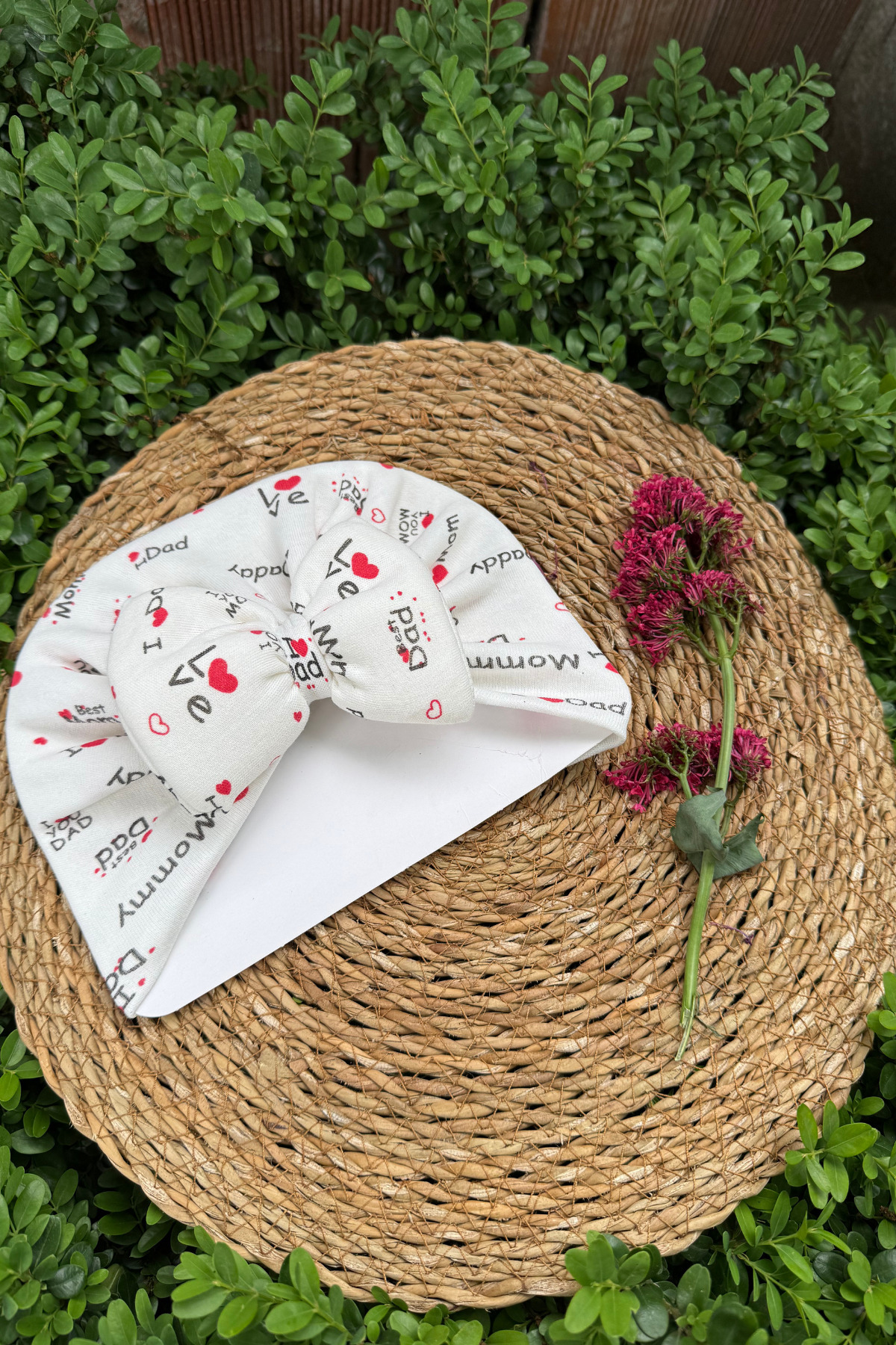 MASENKIDS BEBEK BONE & BANDANA ÇİFT KAT FİYONKLU KARIŞIK DESENLİ 2'Lİ SET fotoğrafı 3 (önizleme)