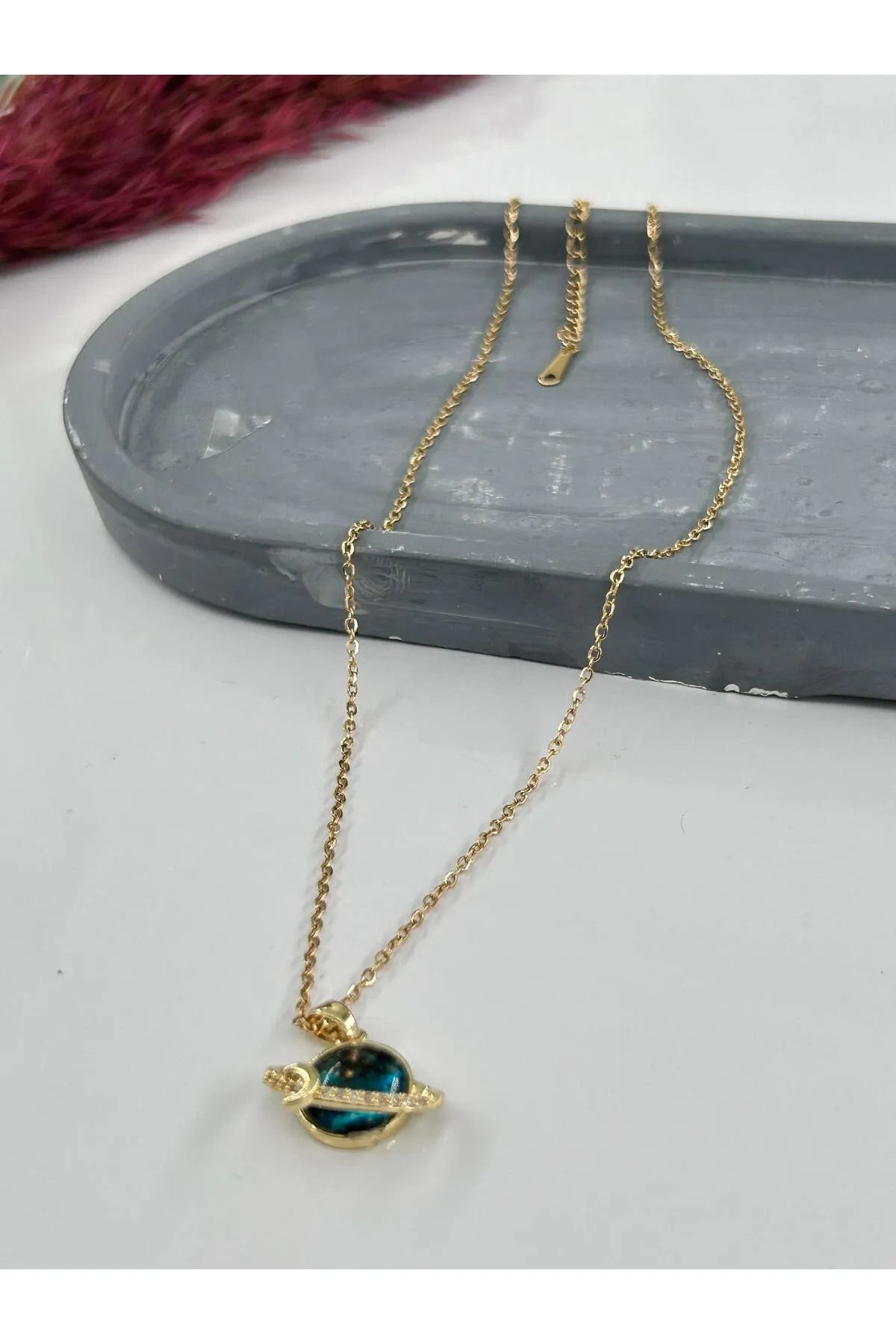 LAVİNYAMJEWELLERY ÇELİK KARARMAZ GEZEGEN KOLYE 316L