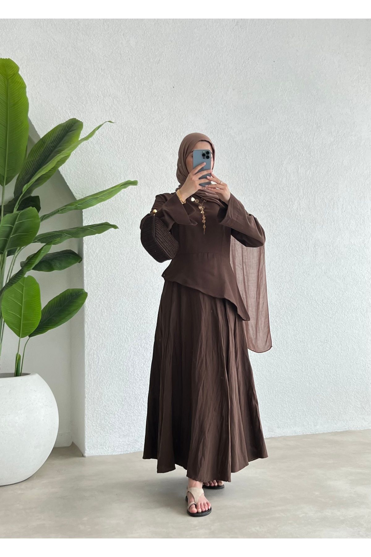 MODA AKSA HAM KETEN ETEKLİ TAKIM