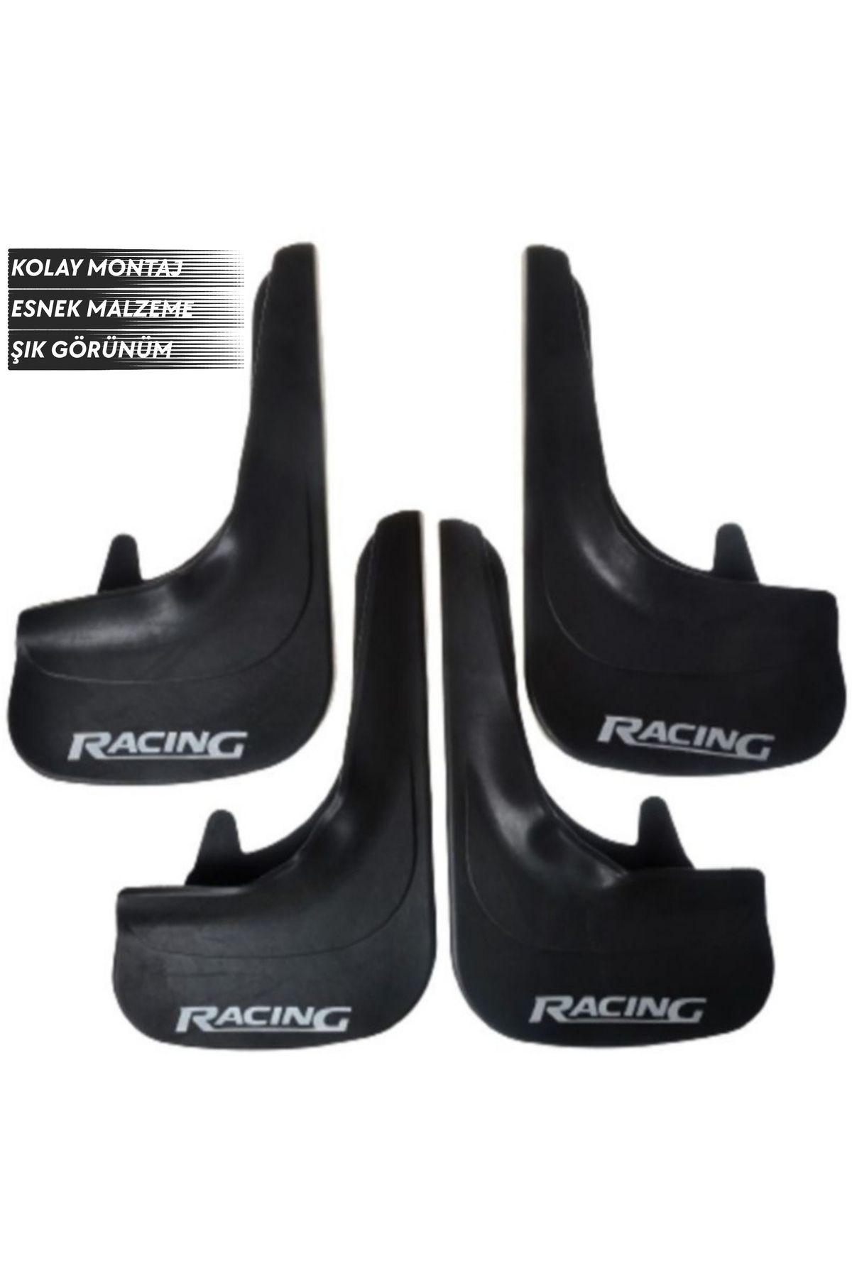 SONİKON LİNE-Skoda Yeti Compatible Racing Written 4-Piece Fender Mudguard Dust Cover Modified 3